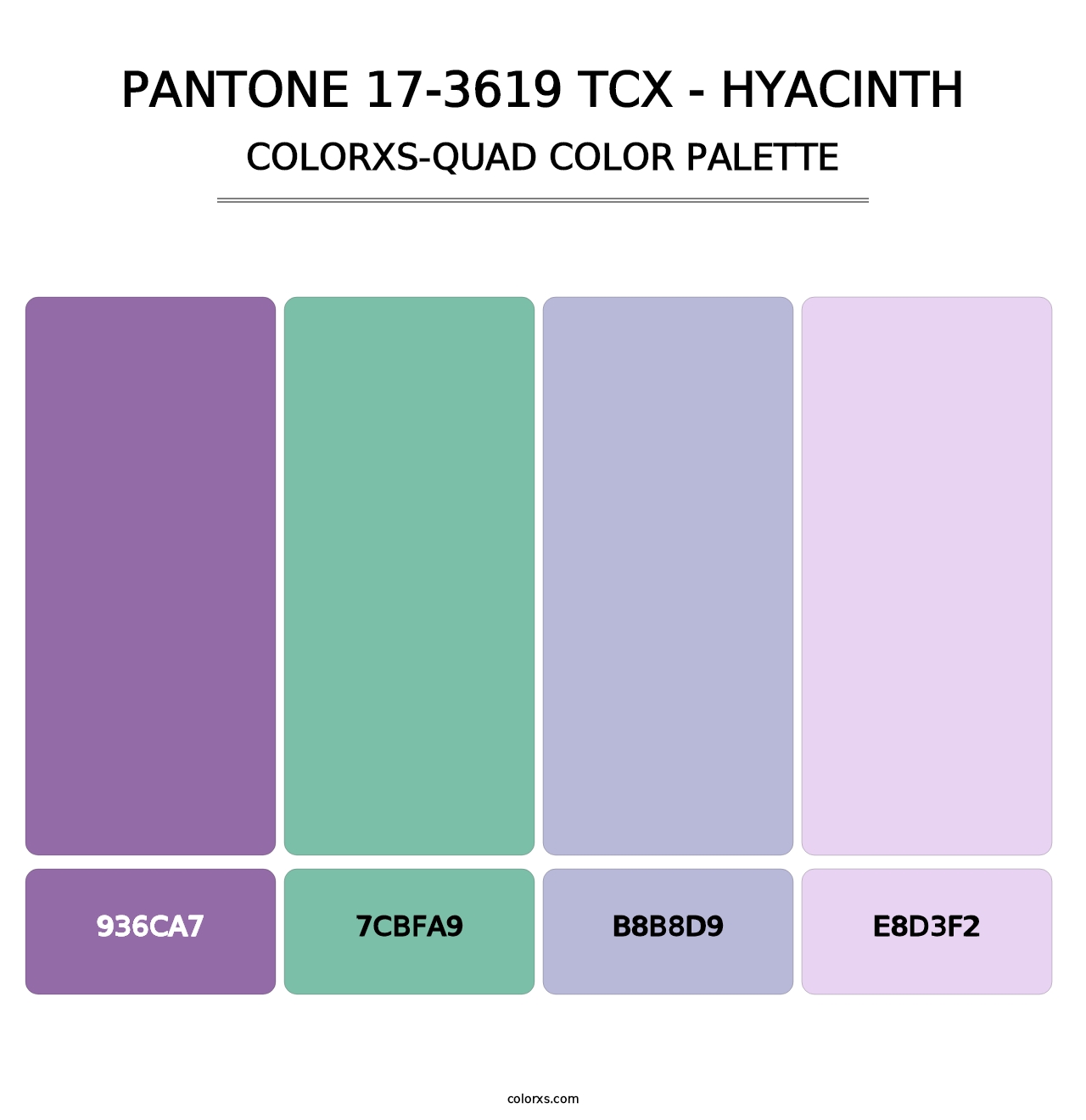 PANTONE 17-3619 TCX - Hyacinth - Colorxs Quad Palette