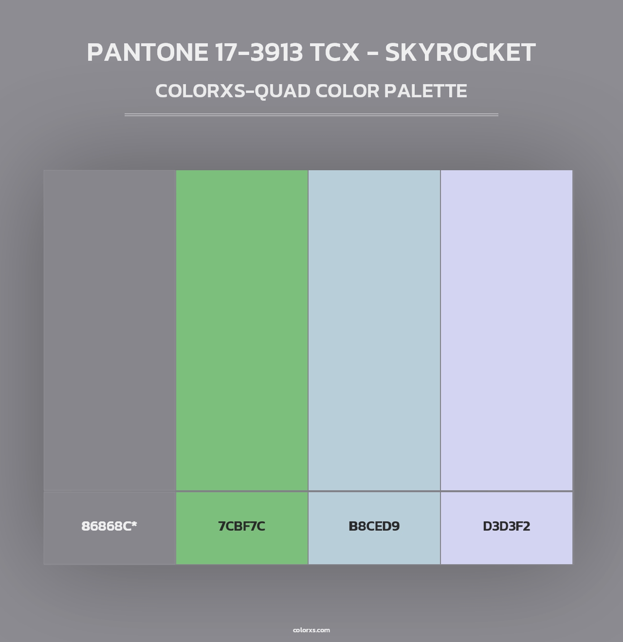 PANTONE 17-3913 TCX - Skyrocket - Colorxs Quad Palette