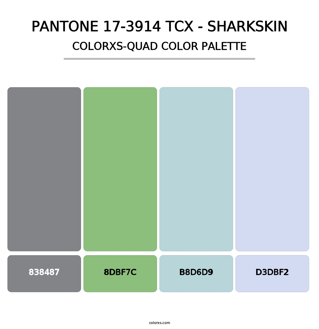 PANTONE 17-3914 TCX - Sharkskin - Colorxs Quad Palette