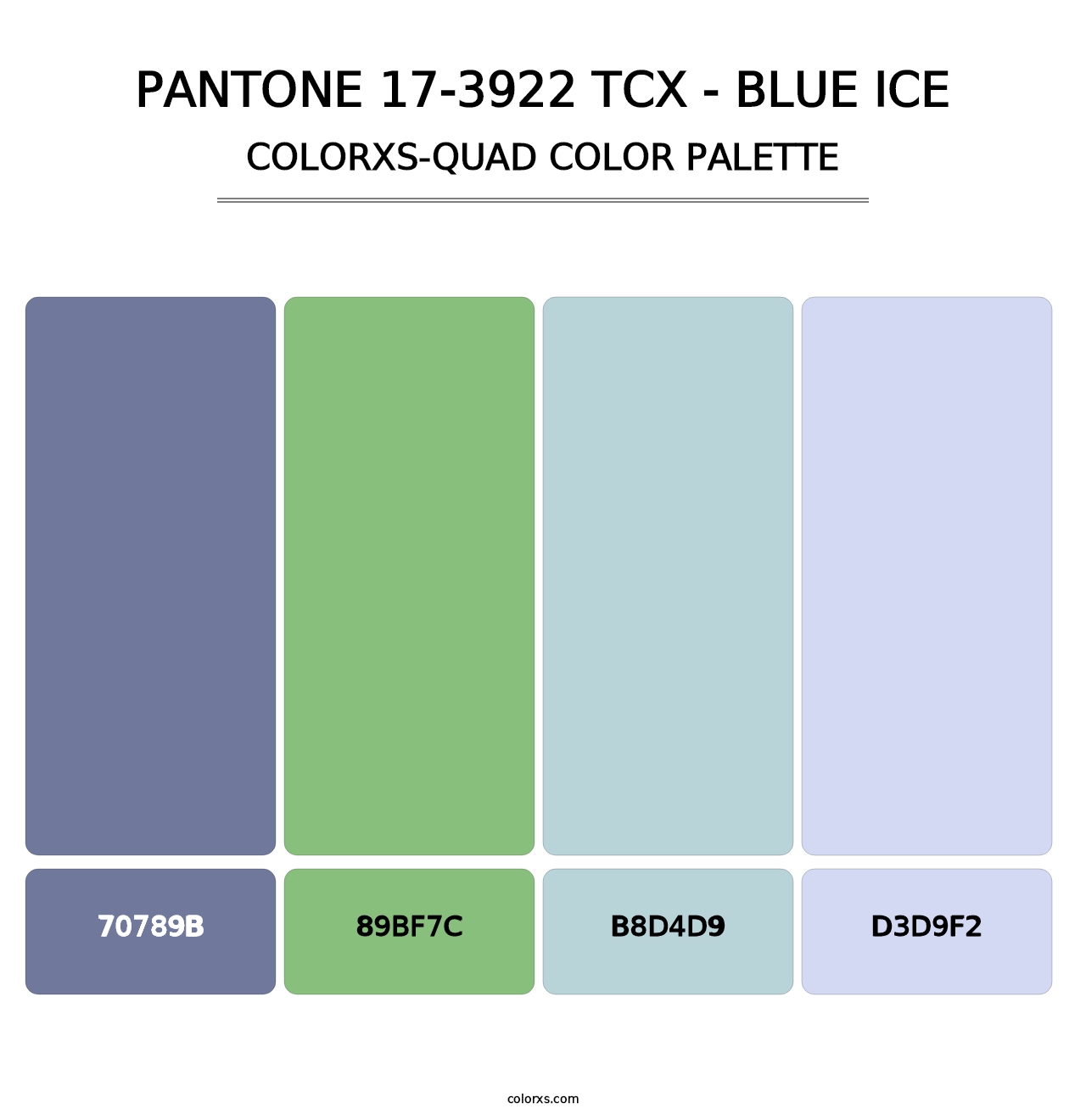 PANTONE 17-3922 TCX - Blue Ice - Colorxs Quad Palette