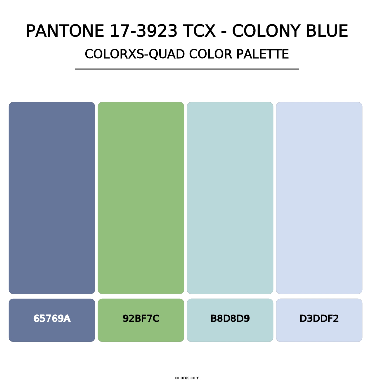 PANTONE 17-3923 TCX - Colony Blue - Colorxs Quad Palette