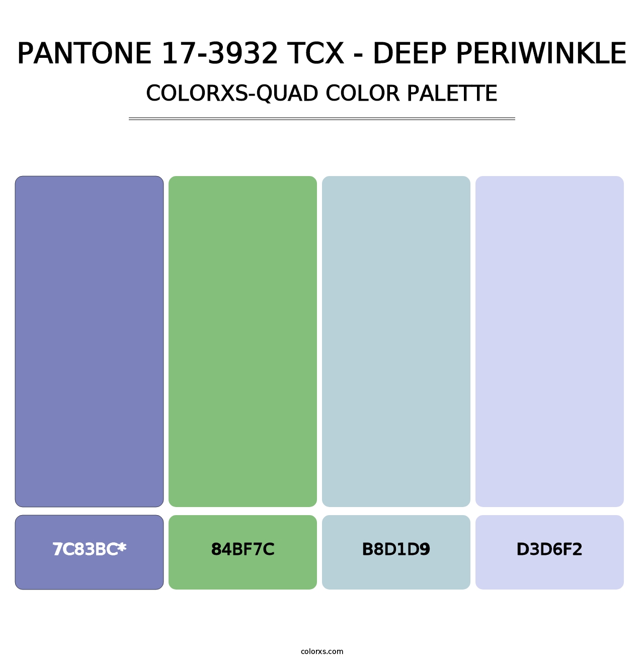 PANTONE 17-3932 TCX - Deep Periwinkle - Colorxs Quad Palette