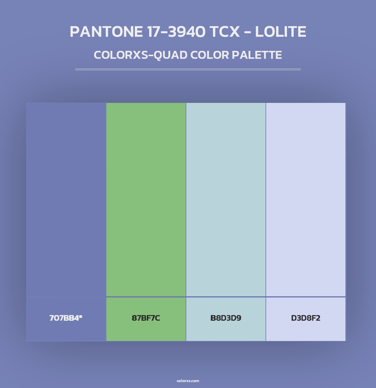PANTONE 17-3940 TCX - lolite - Colorxs Quad Palette