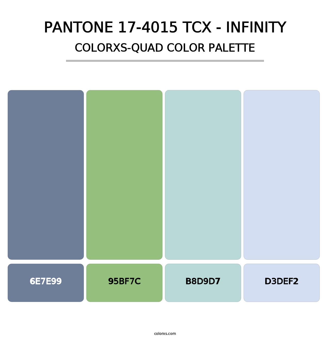 PANTONE 17-4015 TCX - Infinity - Colorxs Quad Palette