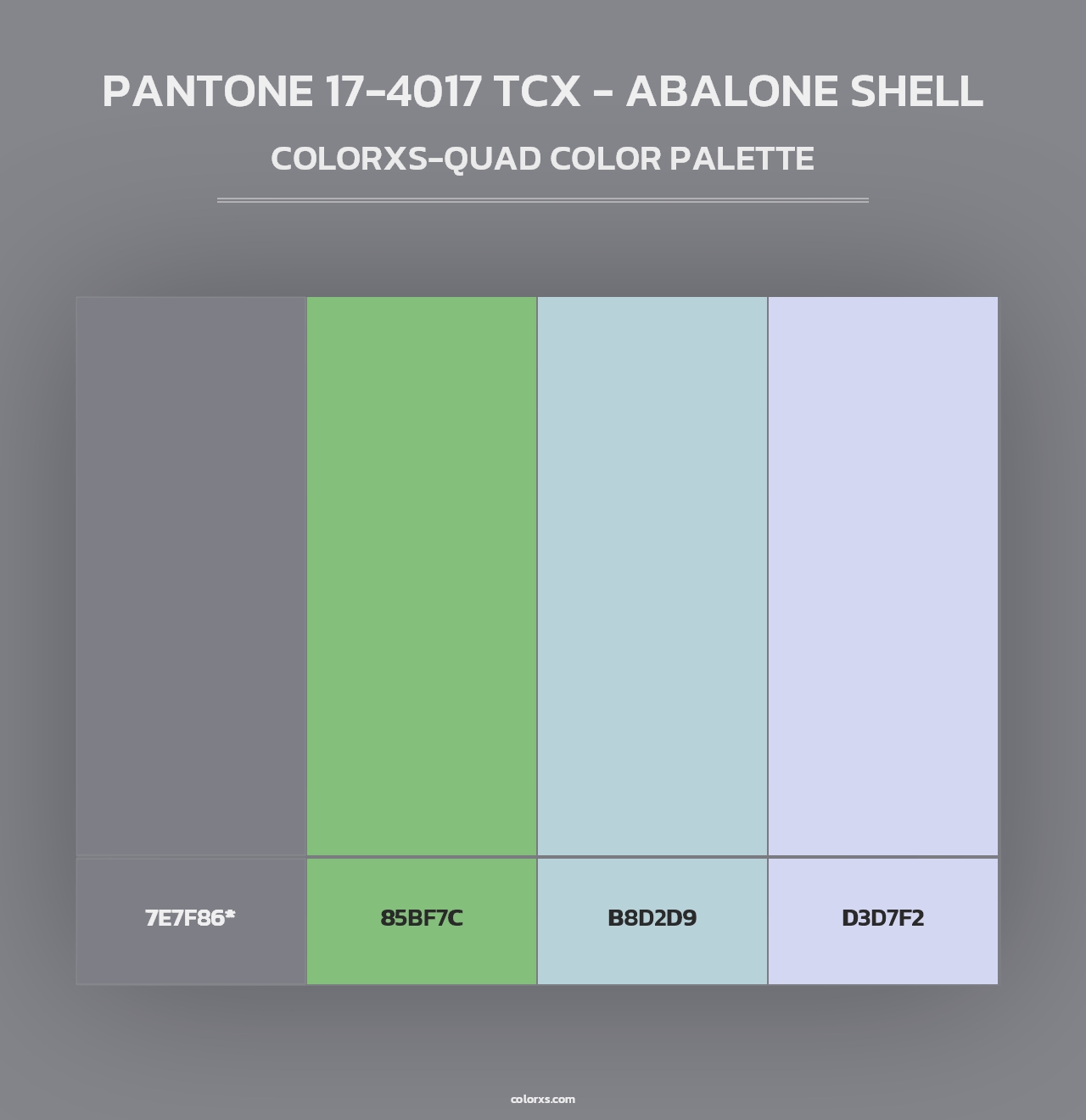 PANTONE 17-4017 TCX - Abalone Shell - Colorxs Quad Palette