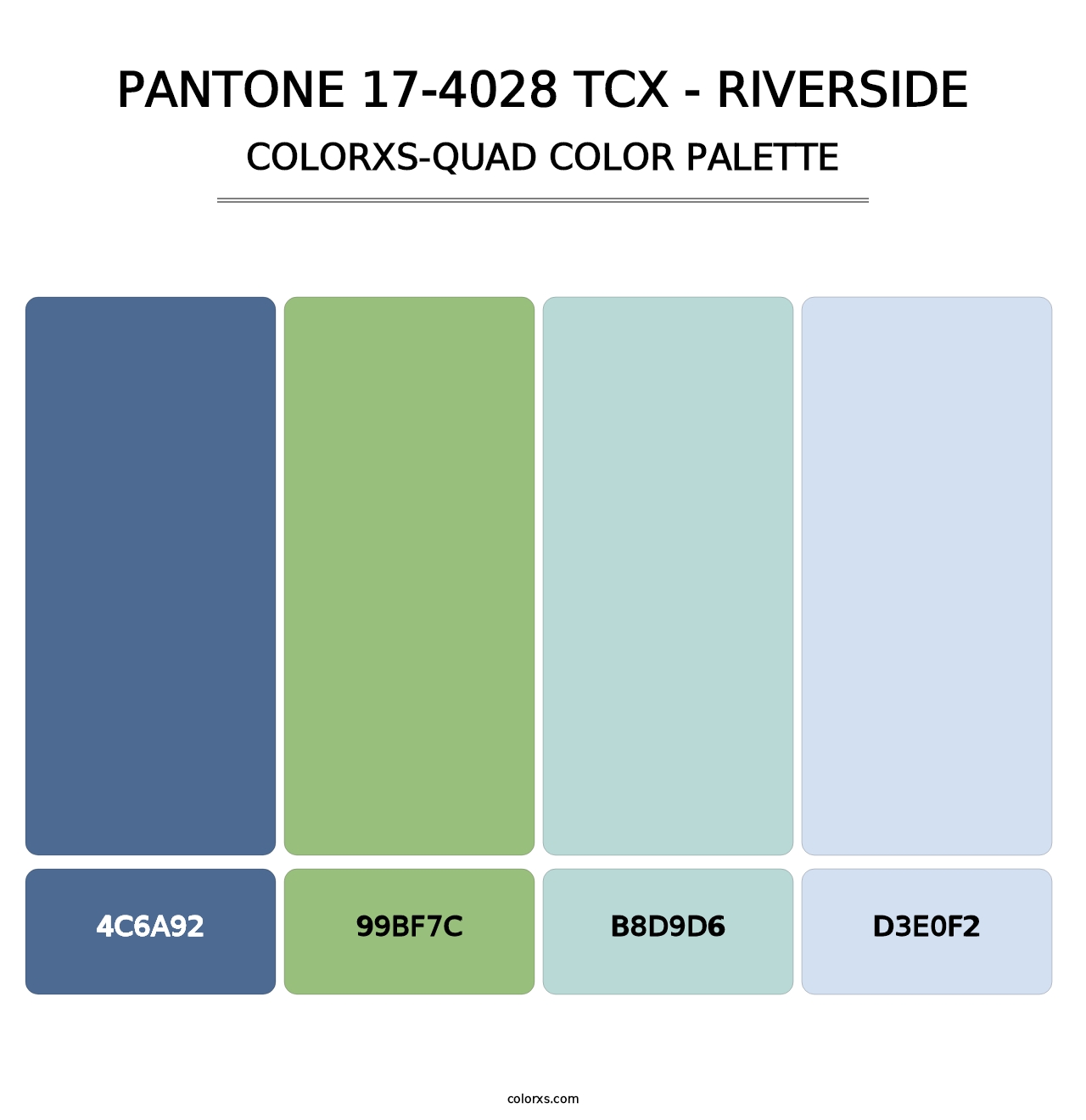 PANTONE 17-4028 TCX - Riverside - Colorxs Quad Palette