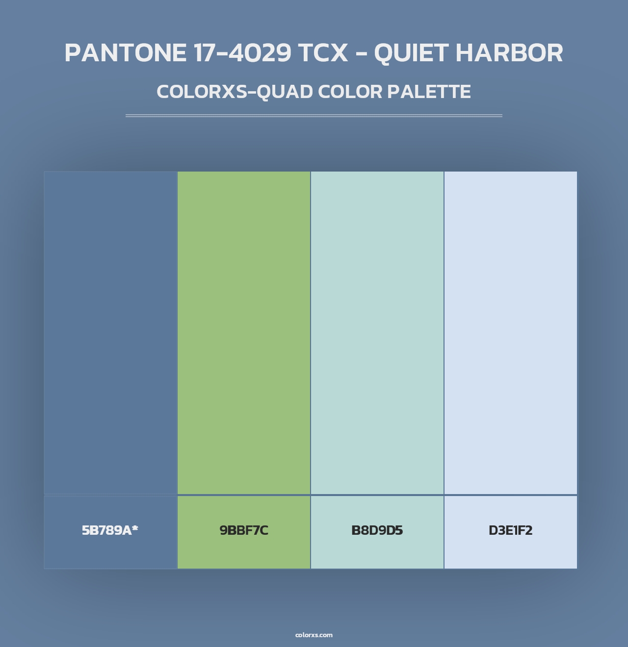PANTONE 17-4029 TCX - Quiet Harbor - Colorxs Quad Palette