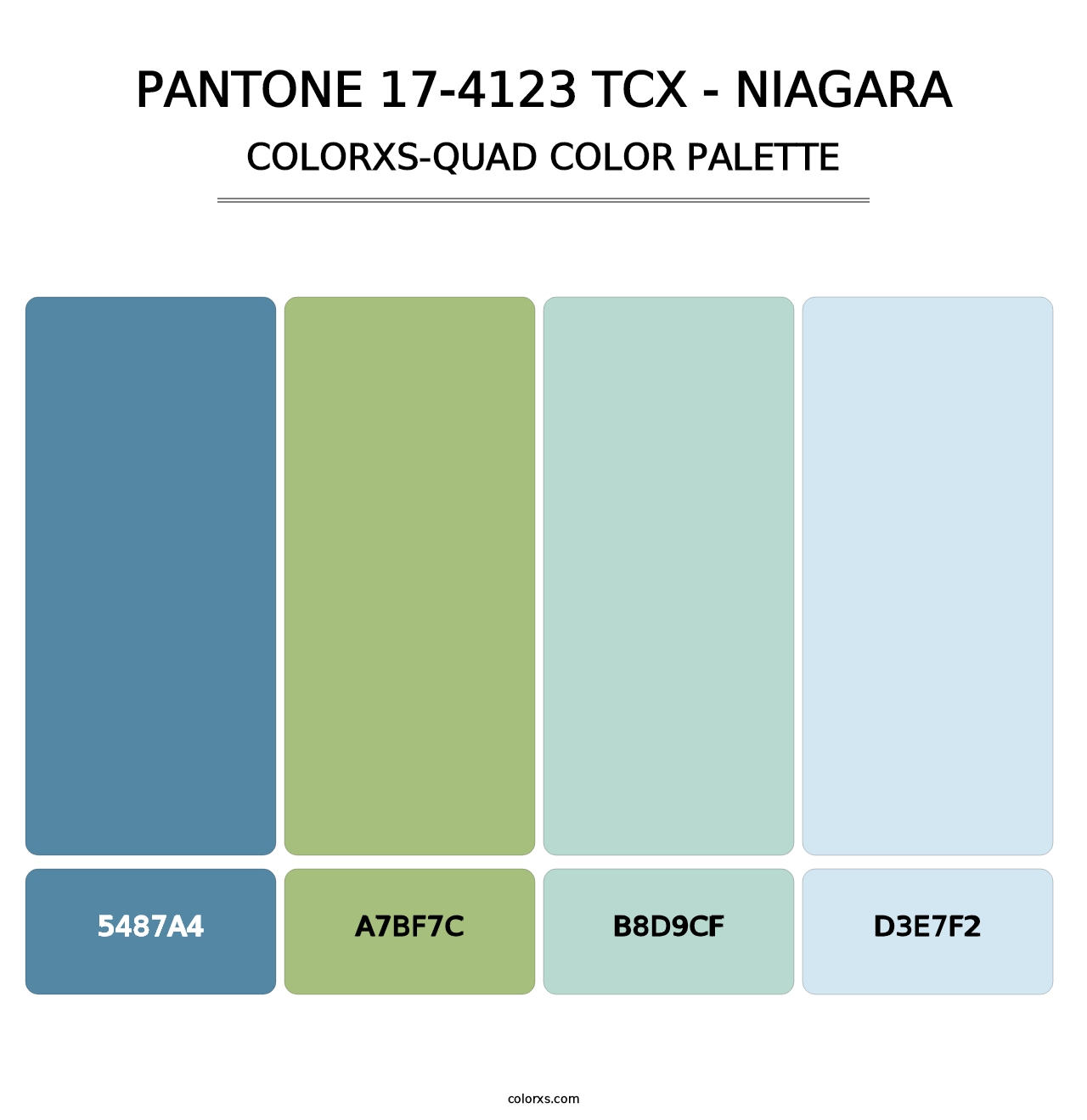 PANTONE 17-4123 TCX - Niagara - Colorxs Quad Palette