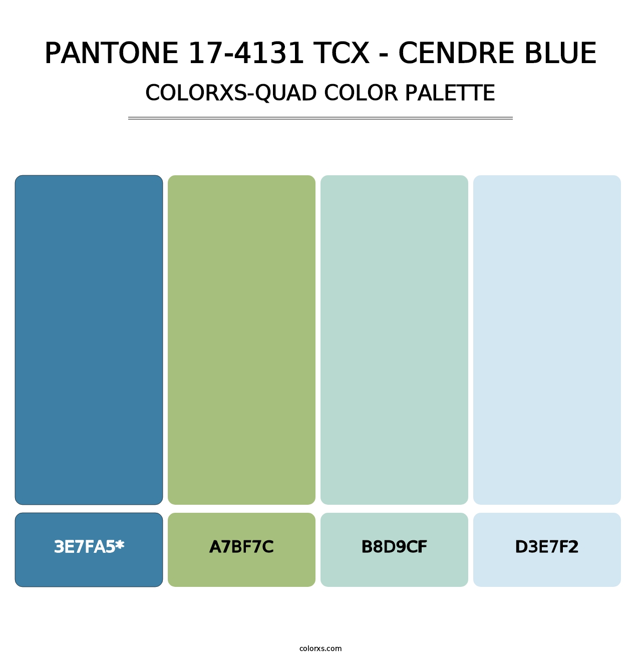 PANTONE 17-4131 TCX - Cendre Blue - Colorxs Quad Palette