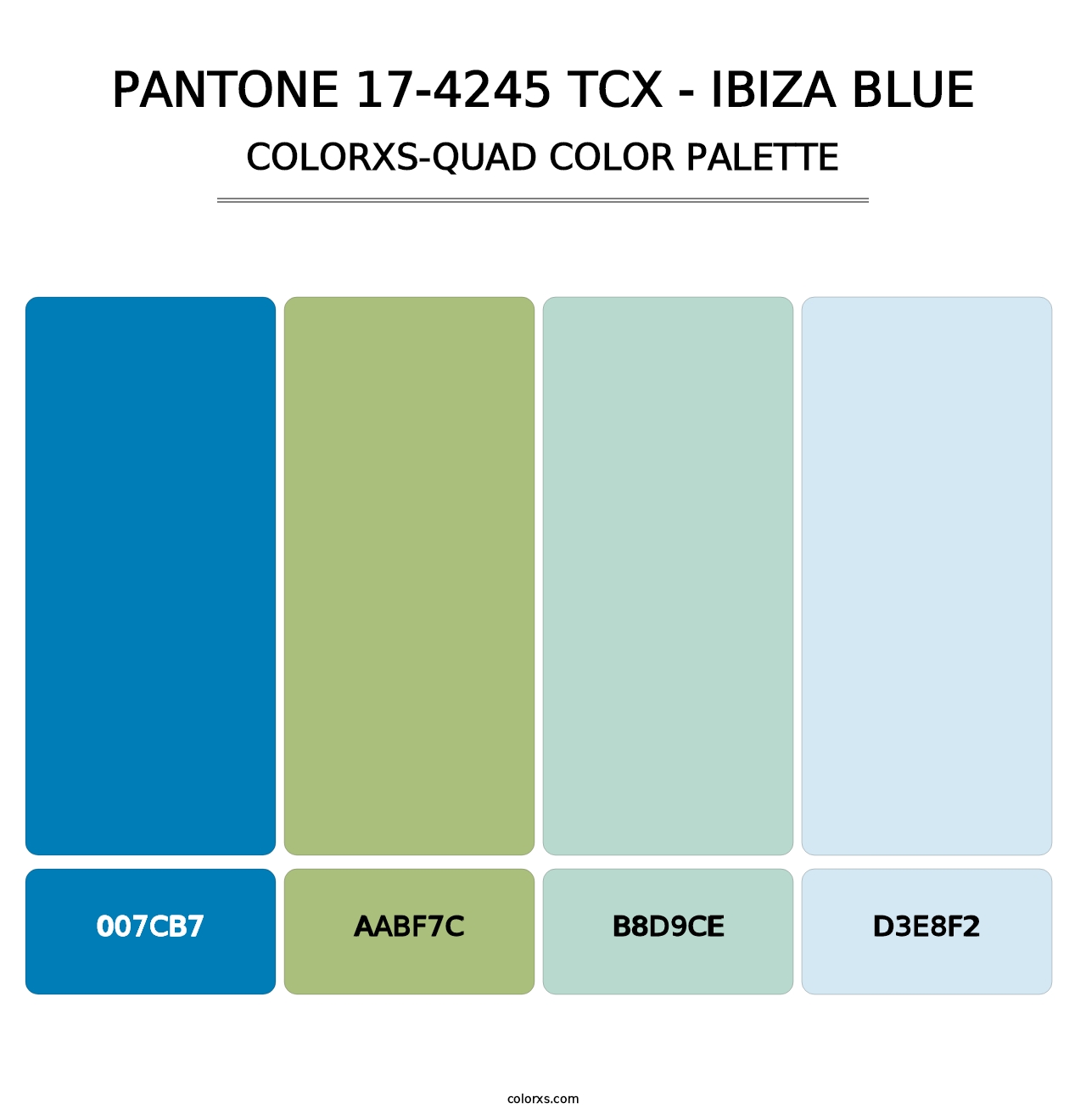 PANTONE 17-4245 TCX - Ibiza Blue - Colorxs Quad Palette