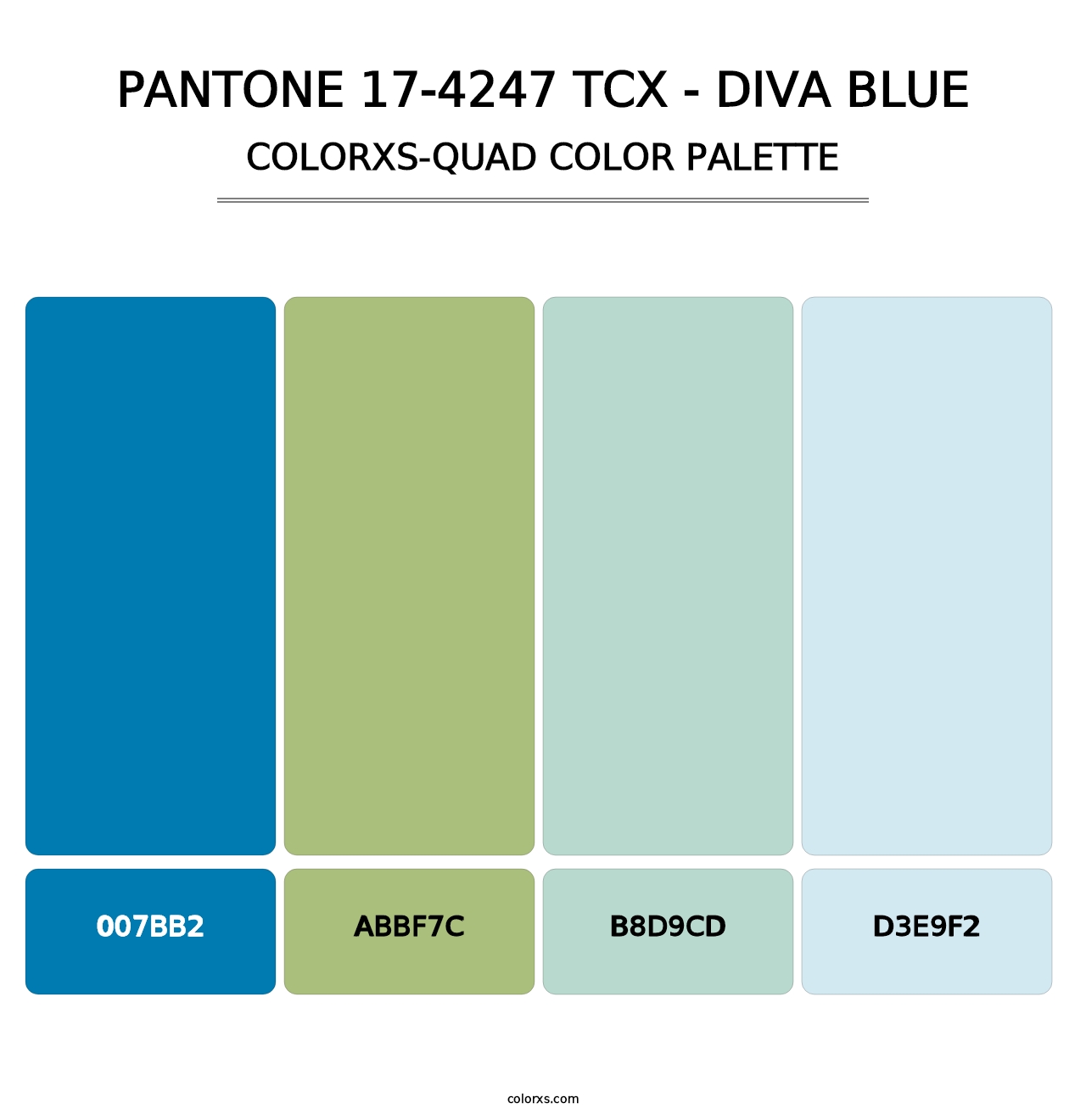 PANTONE 17-4247 TCX - Diva Blue - Colorxs Quad Palette