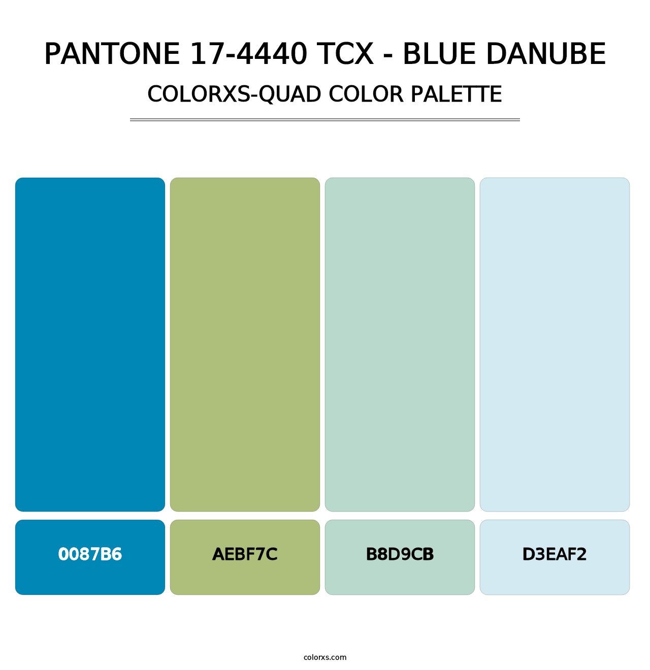 PANTONE 17-4440 TCX - Blue Danube - Colorxs Quad Palette