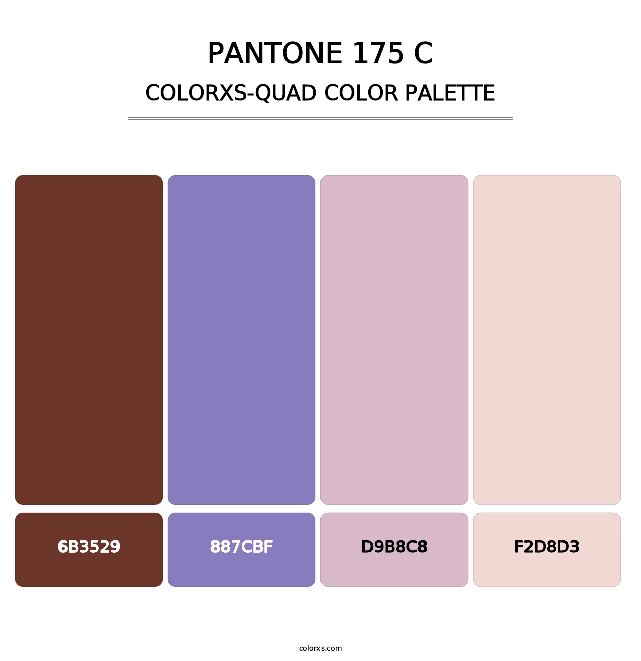 PANTONE 175 C - Colorxs Quad Palette
