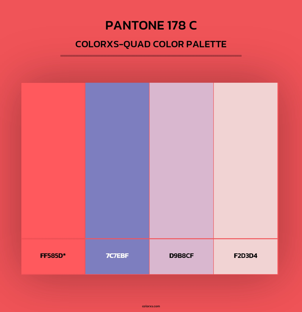 PANTONE 178 C - Colorxs Quad Palette