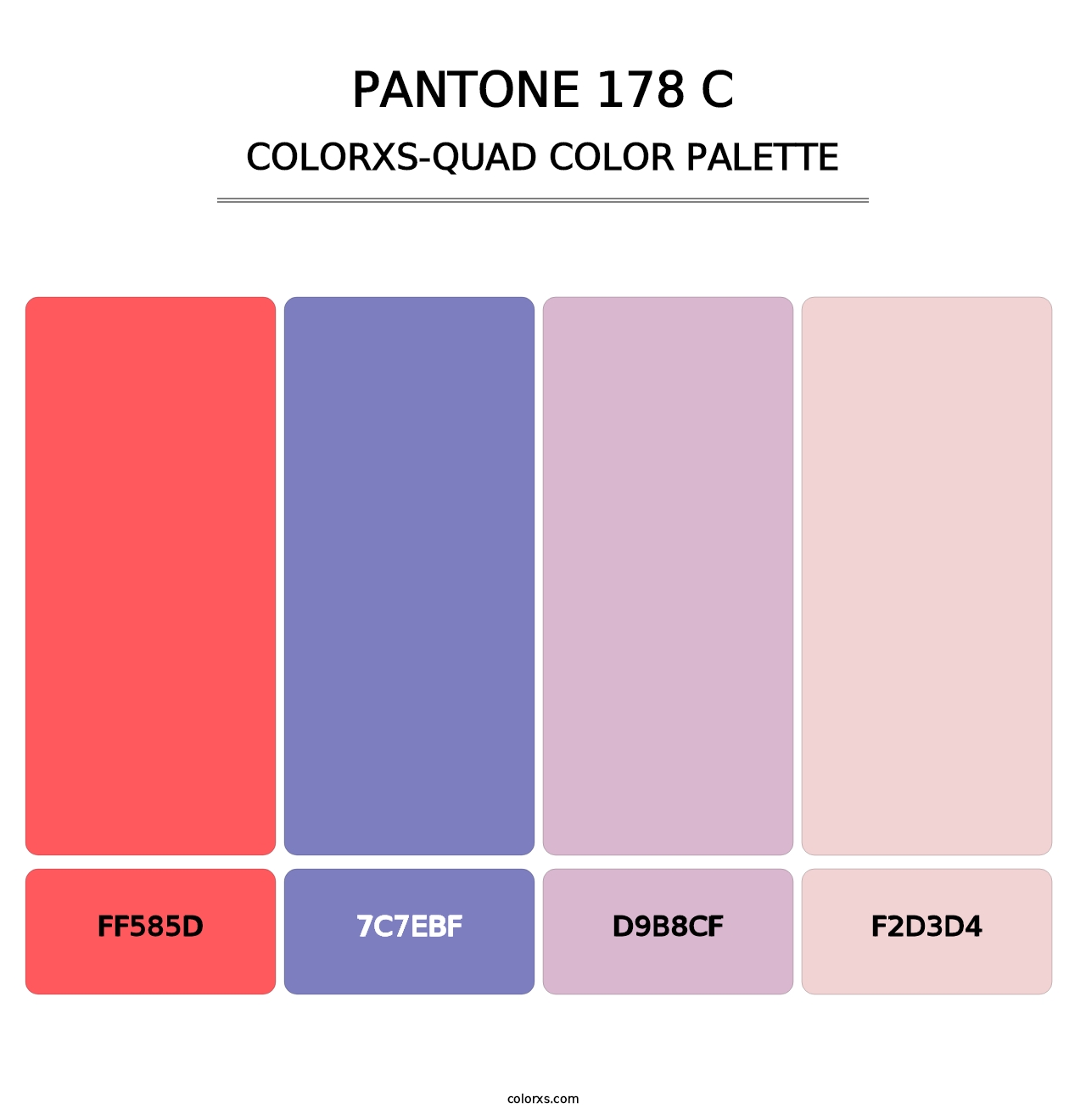 PANTONE 178 C - Colorxs Quad Palette
