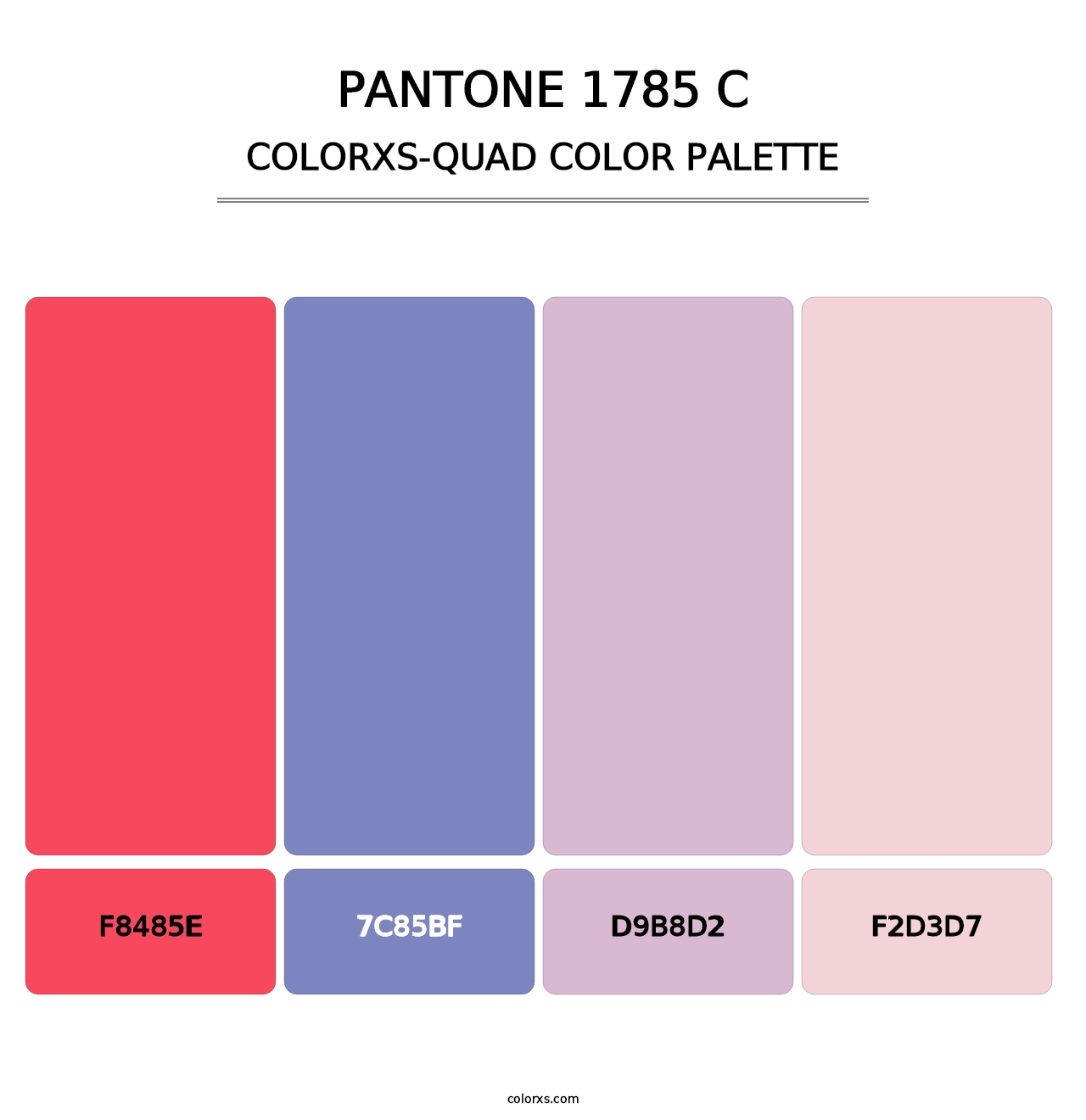 PANTONE 1785 C - Colorxs Quad Palette