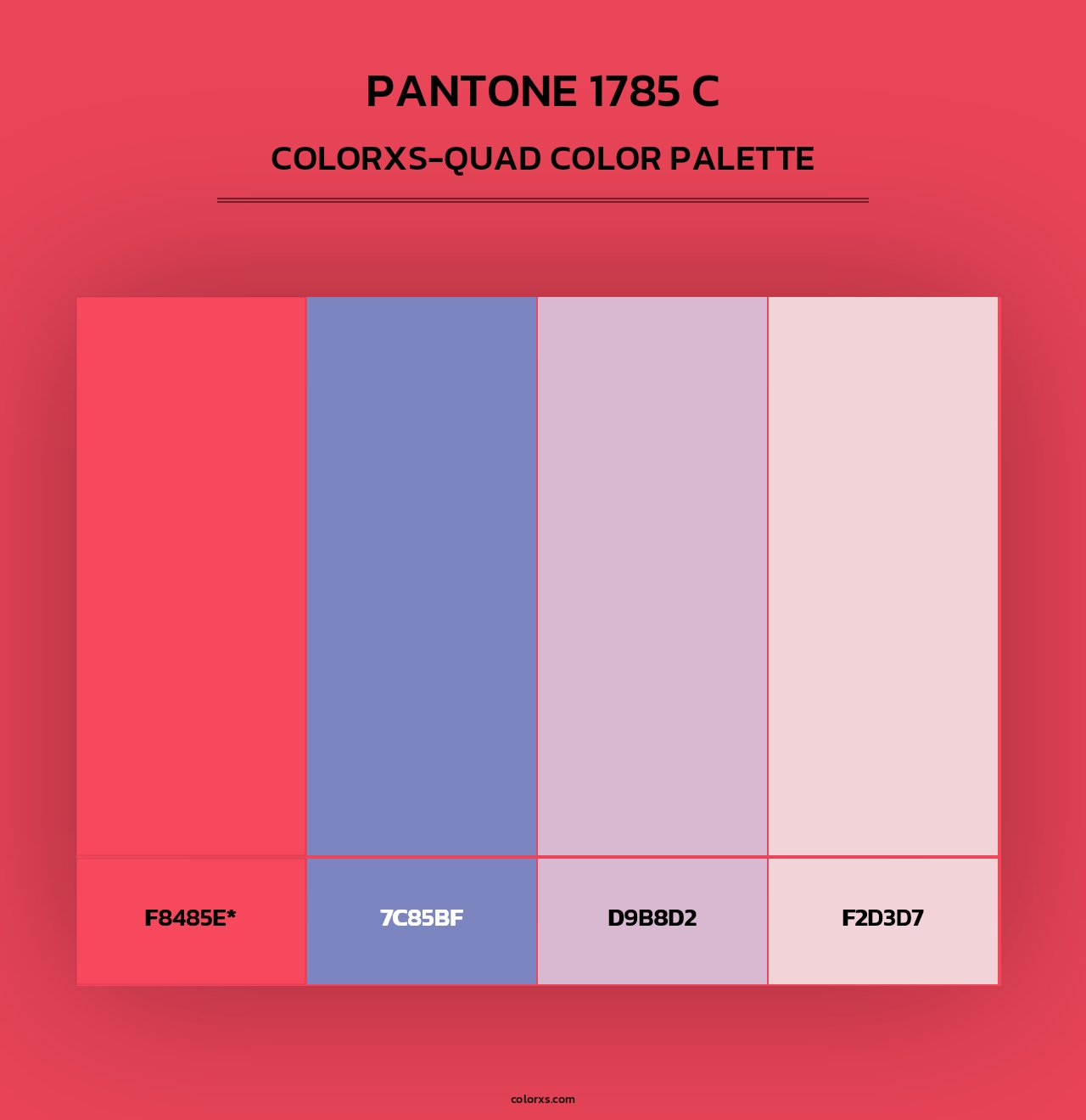 PANTONE 1785 C - Colorxs Quad Palette