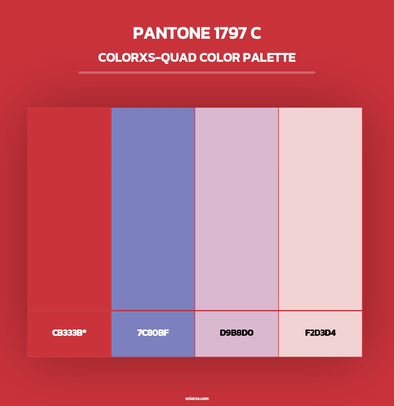 PANTONE 1797 C - Colorxs Quad Palette