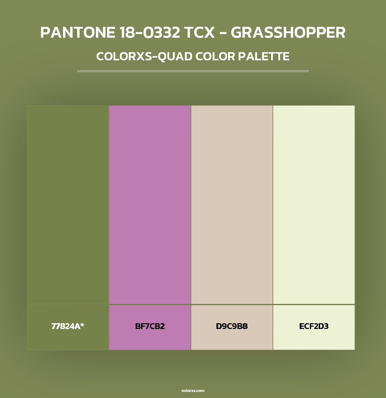 PANTONE 18-0332 TCX - Grasshopper - Colorxs Quad Palette