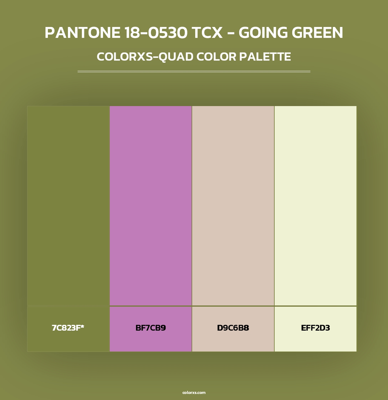 PANTONE 18-0530 TCX - Going Green - Colorxs Quad Palette