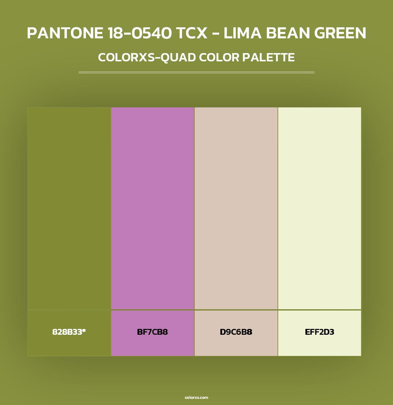 PANTONE 18-0540 TCX - Lima Bean Green - Colorxs Quad Palette