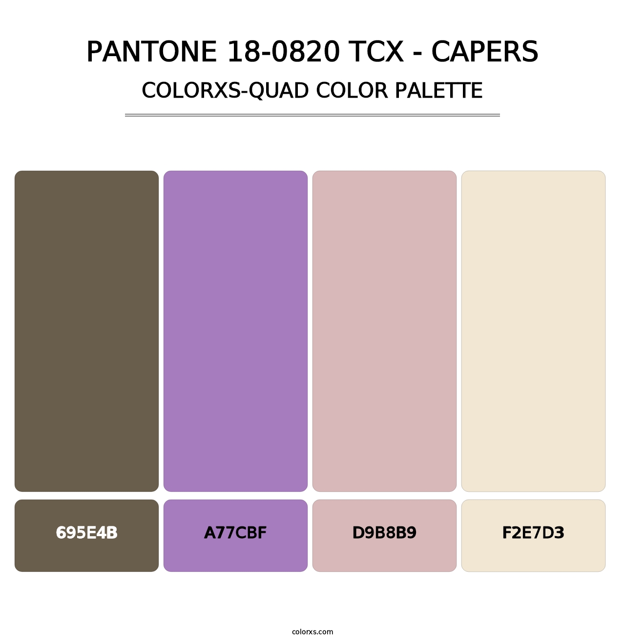 PANTONE 18-0820 TCX - Capers - Colorxs Quad Palette