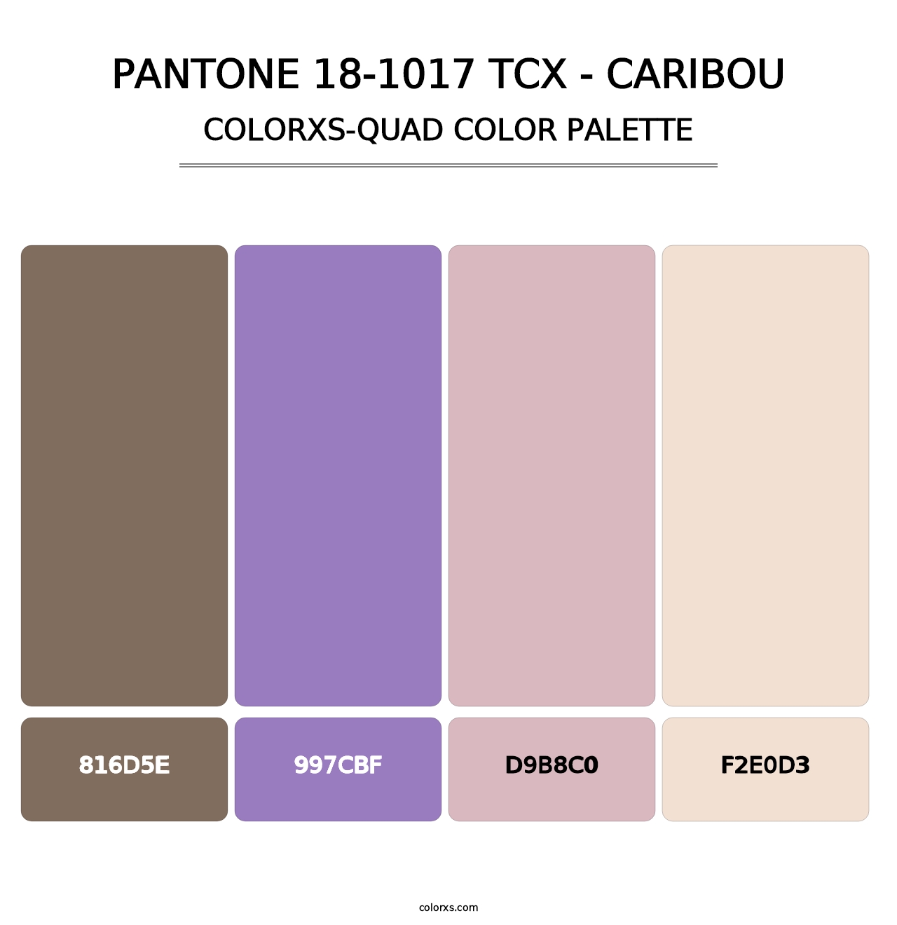 PANTONE 18-1017 TCX - Caribou - Colorxs Quad Palette