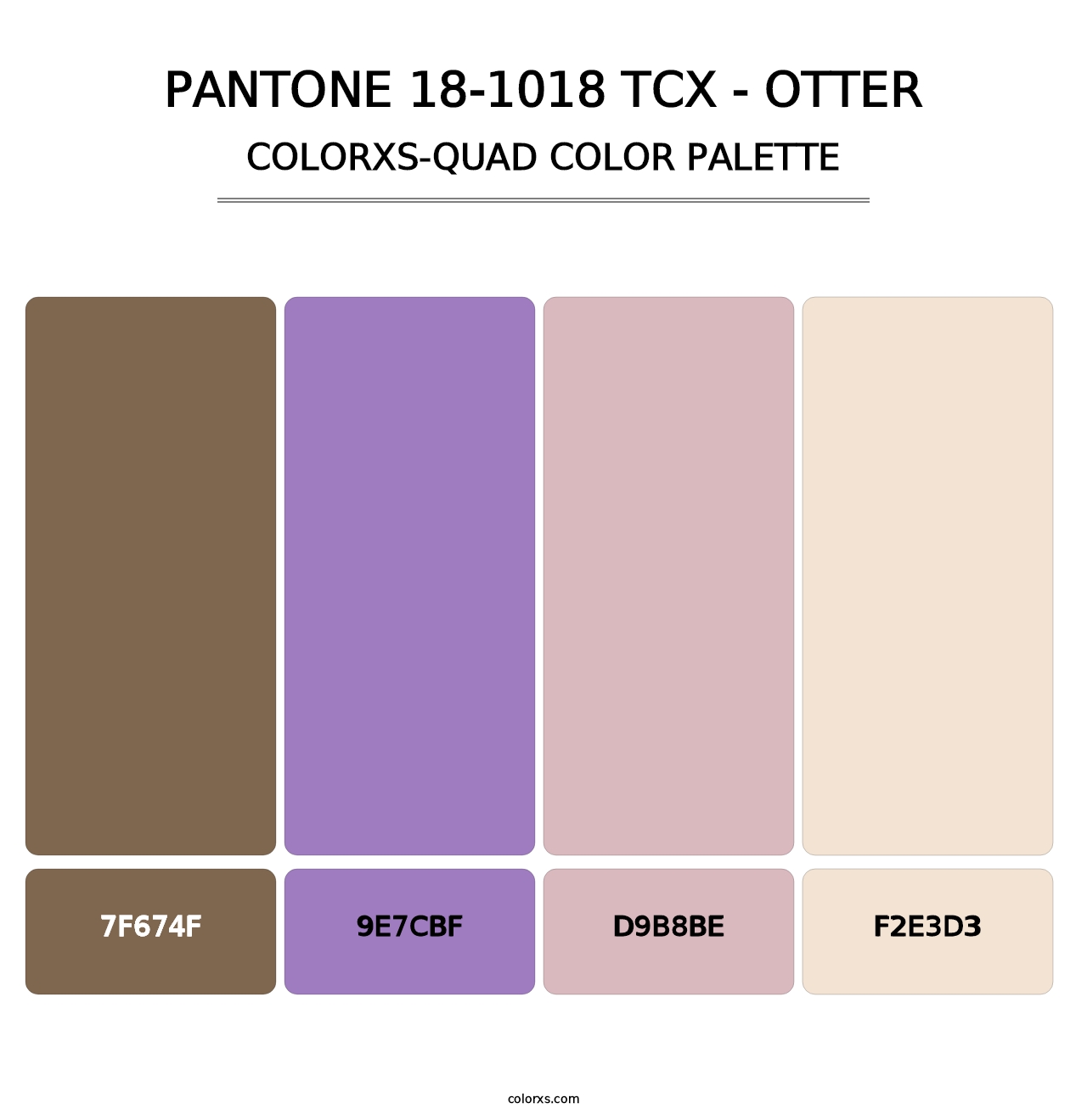 PANTONE 18-1018 TCX - Otter - Colorxs Quad Palette