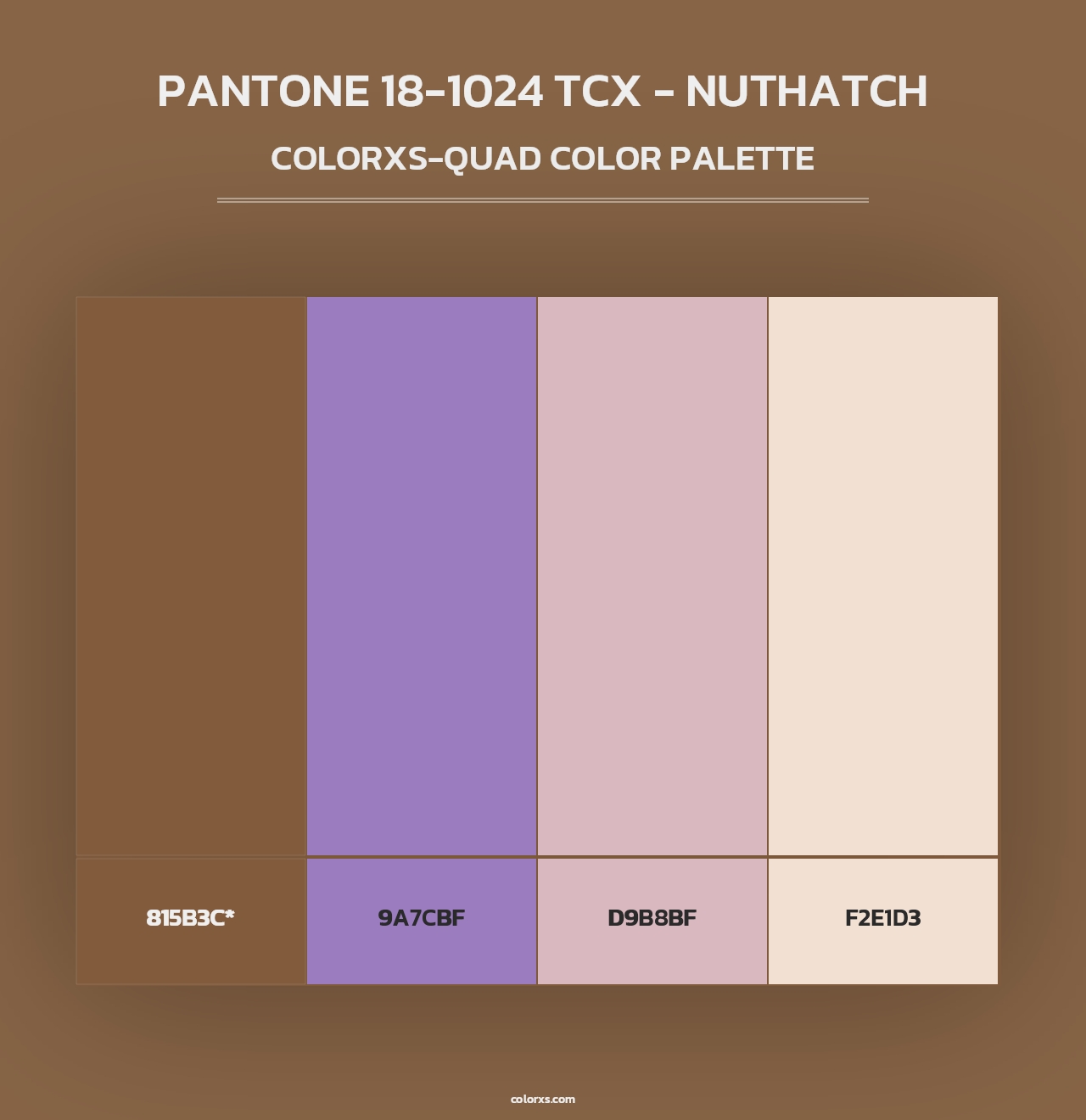 PANTONE 18-1024 TCX - Nuthatch - Colorxs Quad Palette