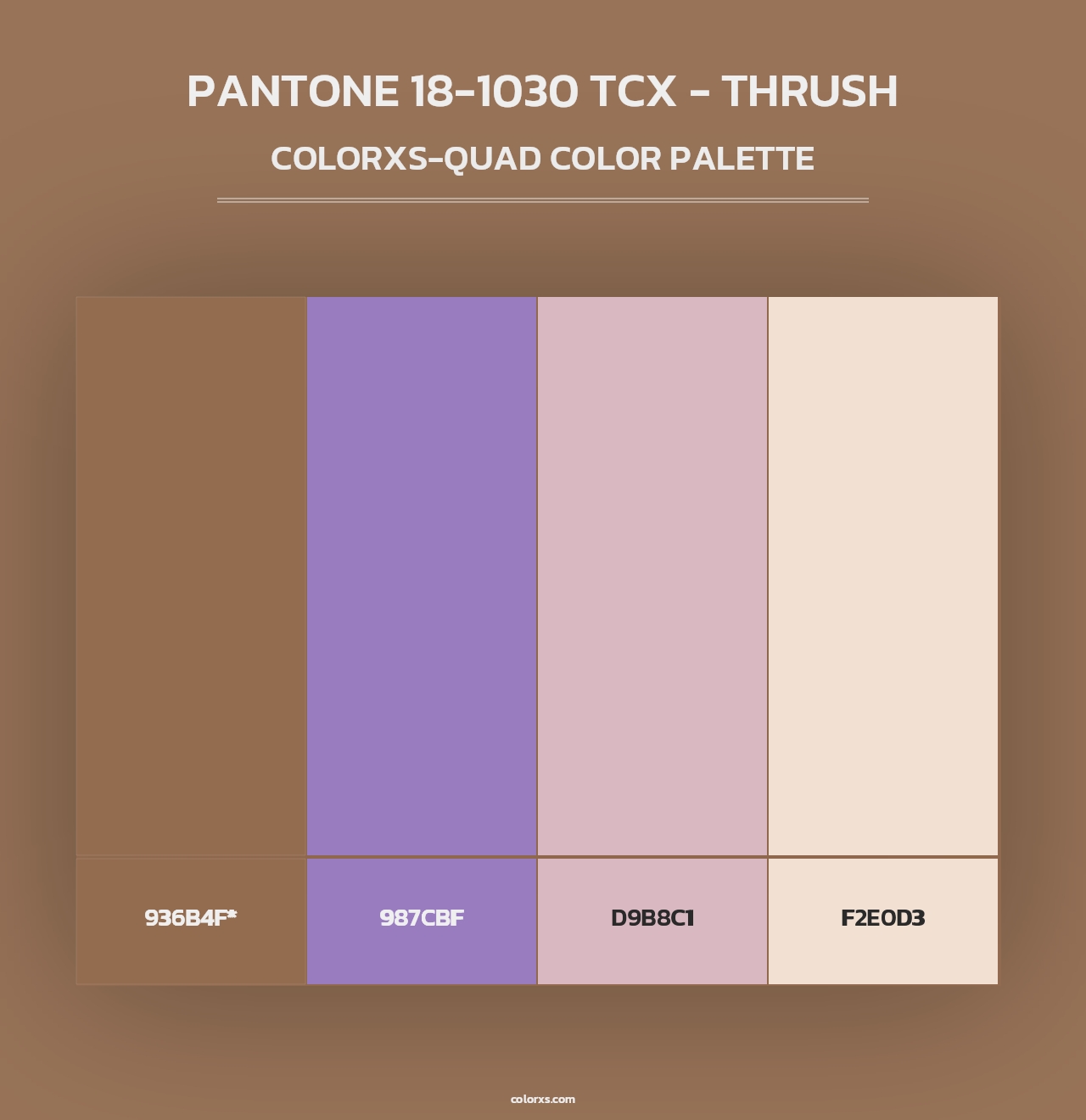 PANTONE 18-1030 TCX - Thrush - Colorxs Quad Palette
