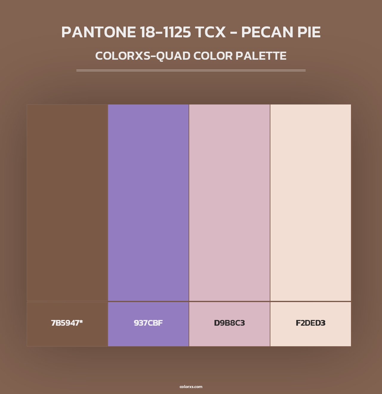 PANTONE 18-1125 TCX - Pecan Pie - Colorxs Quad Palette