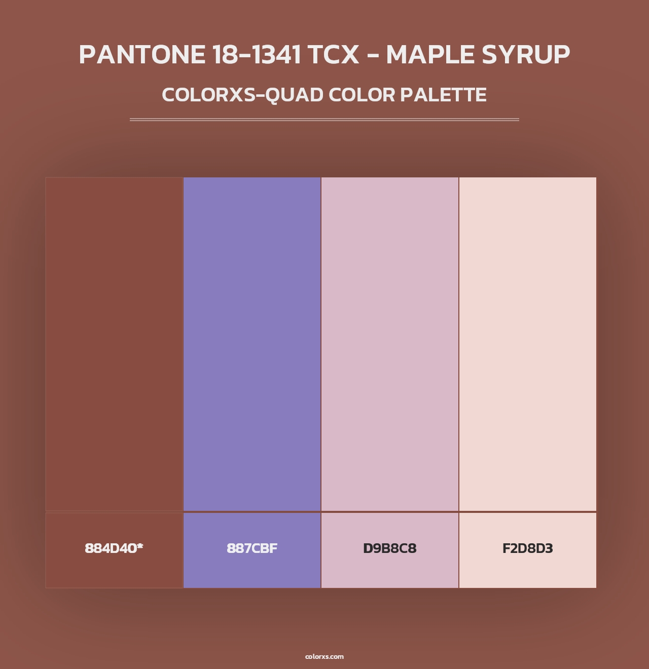 PANTONE 18-1341 TCX - Maple Syrup - Colorxs Quad Palette