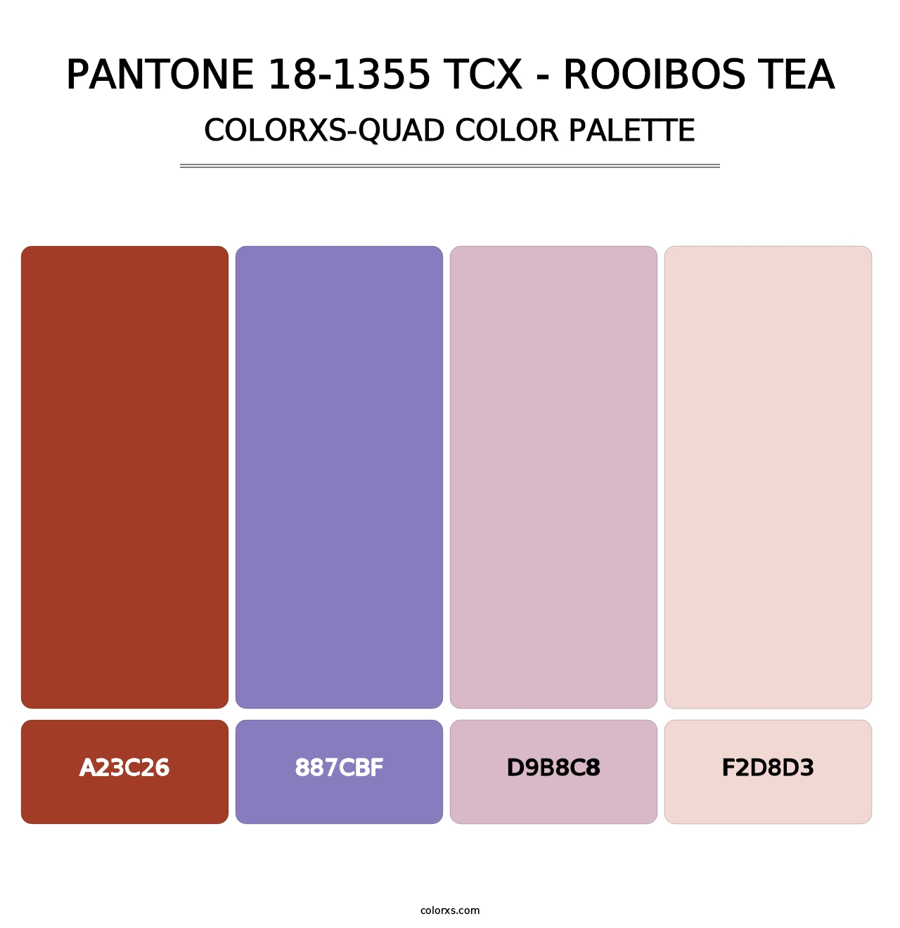 PANTONE 18-1355 TCX - Rooibos Tea - Colorxs Quad Palette