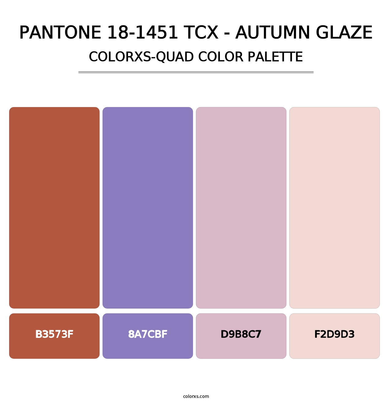 PANTONE 18-1451 TCX - Autumn Glaze - Colorxs Quad Palette