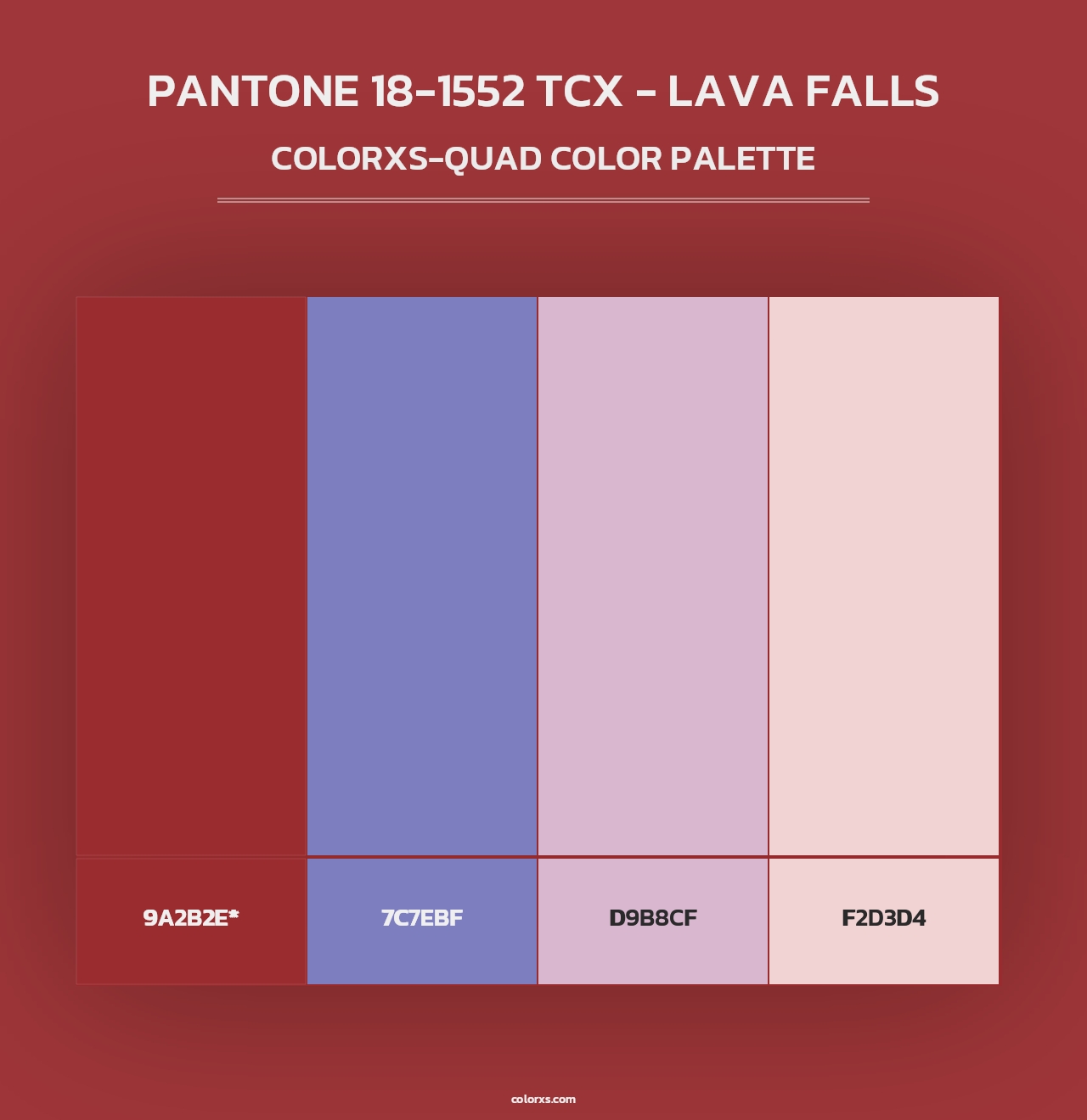 PANTONE 18-1552 TCX - Lava Falls - Colorxs Quad Palette