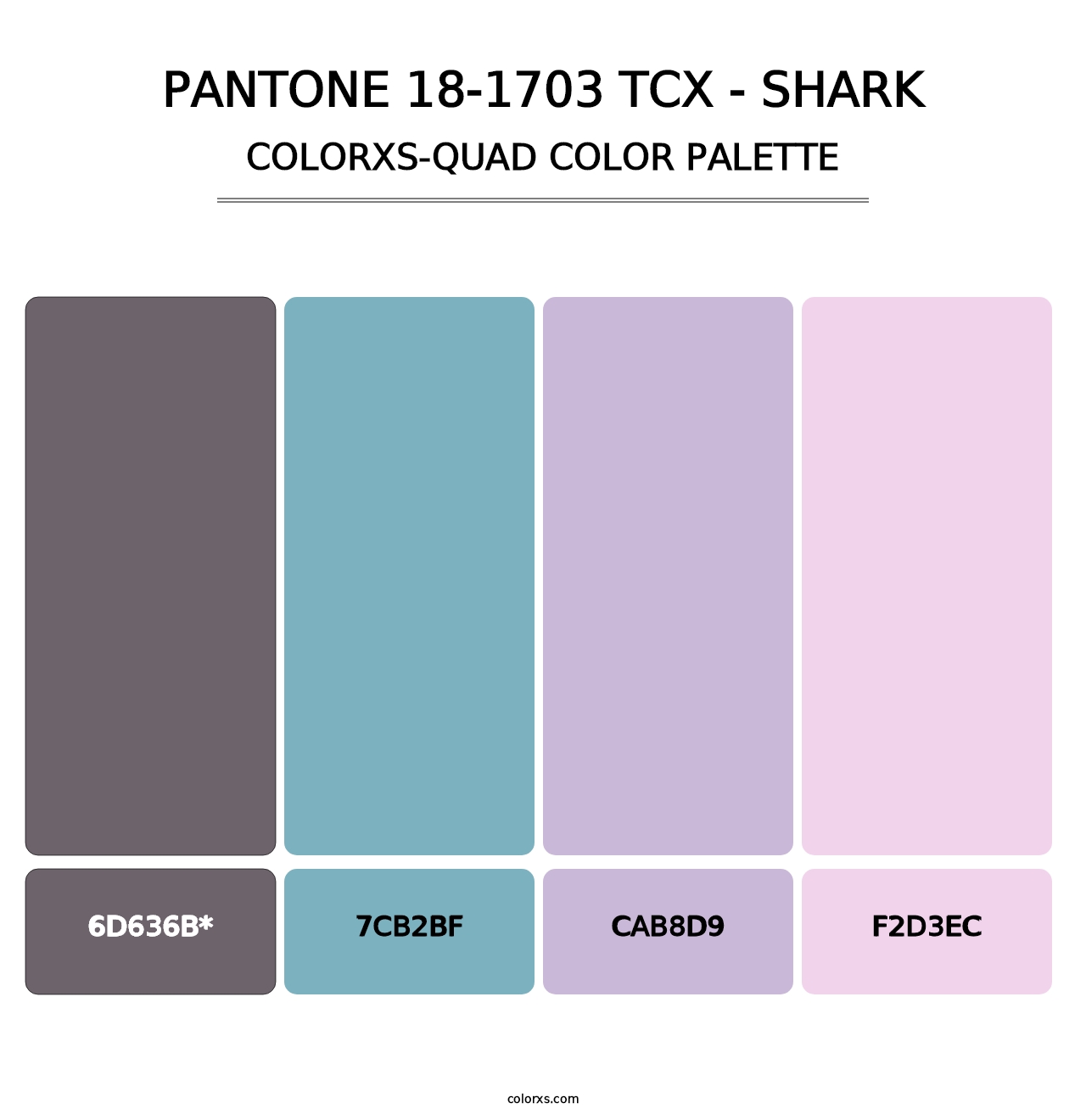 PANTONE 18-1703 TCX - Shark - Colorxs Quad Palette