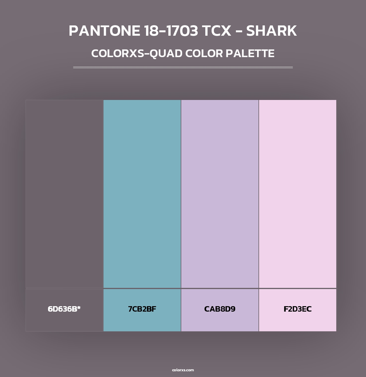 PANTONE 18-1703 TCX - Shark - Colorxs Quad Palette