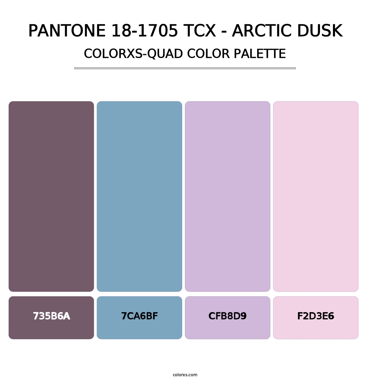PANTONE 18-1705 TCX - Arctic Dusk - Colorxs Quad Palette