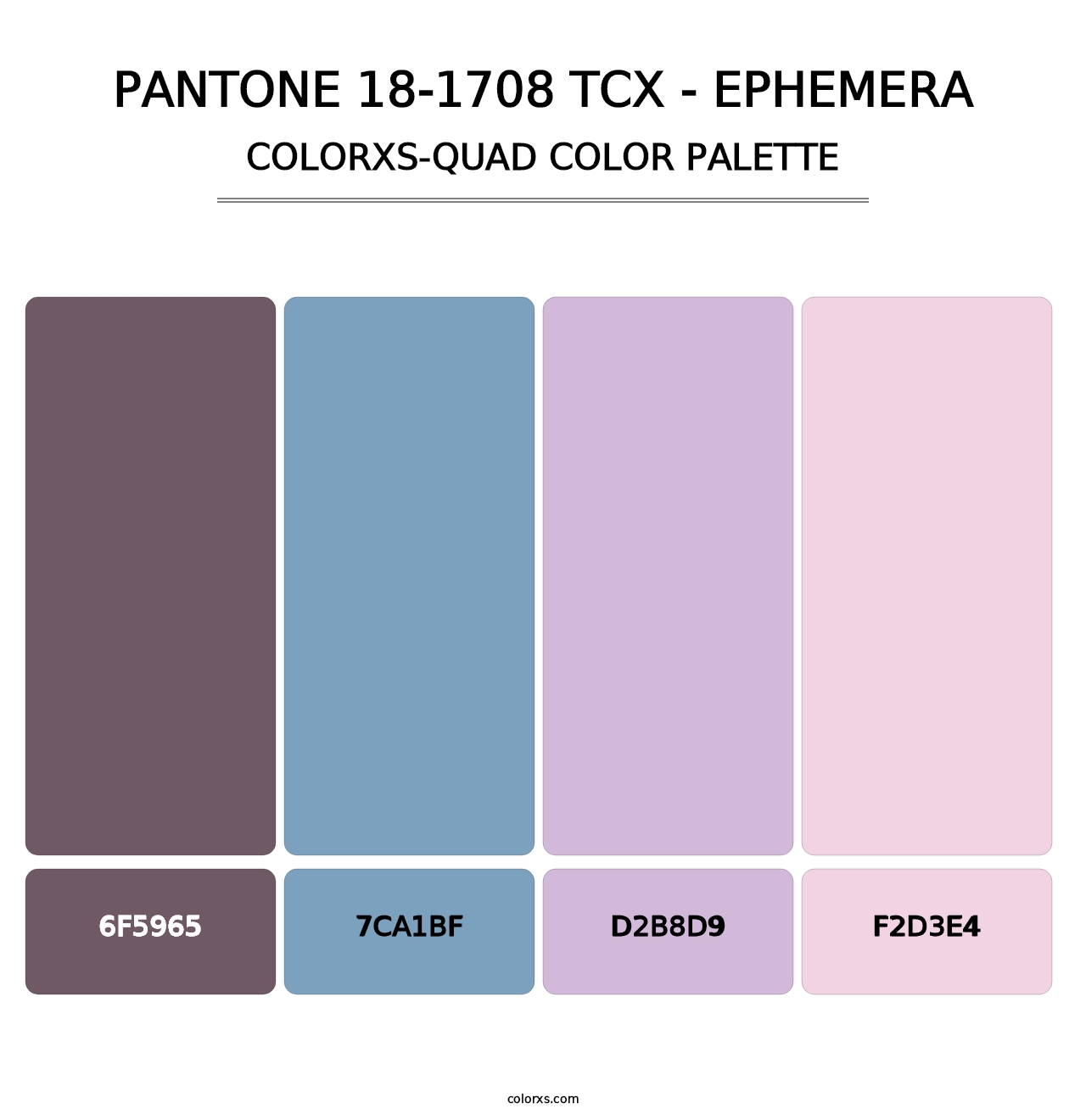 PANTONE 18-1708 TCX - Ephemera - Colorxs Quad Palette