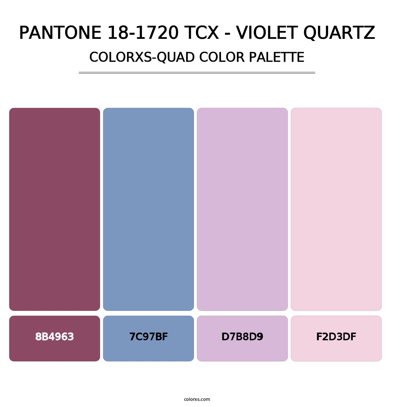 PANTONE 18-1720 TCX - Violet Quartz - Colorxs Quad Palette