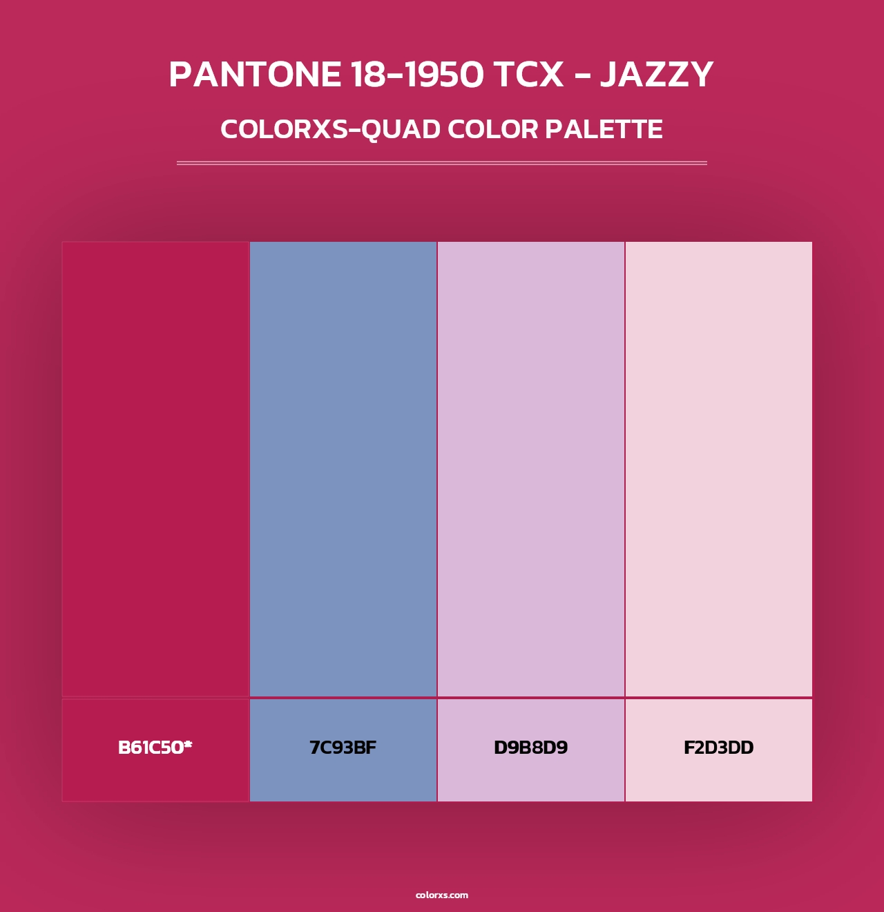 PANTONE 18-1950 TCX - Jazzy - Colorxs Quad Palette