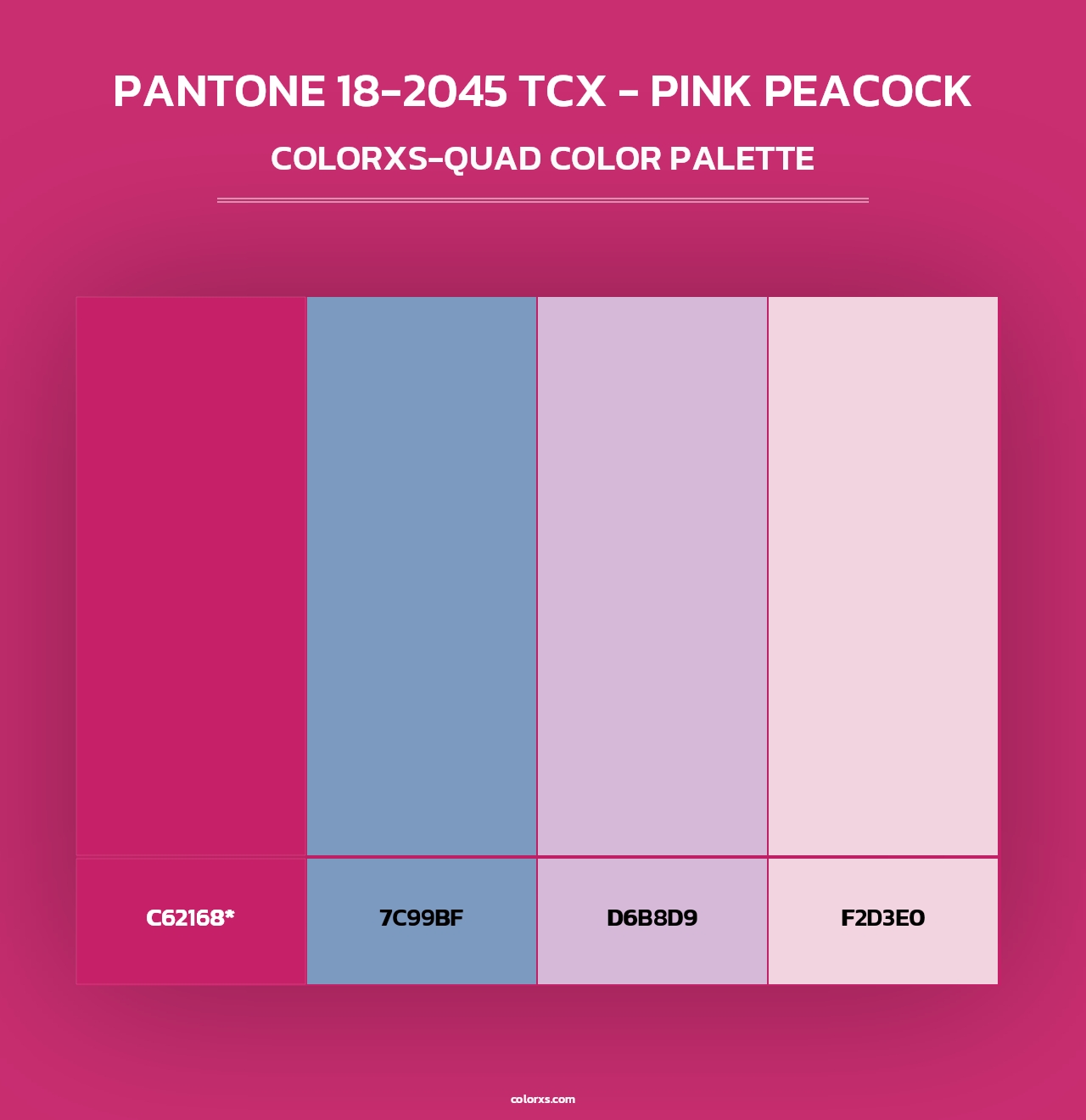 PANTONE 18-2045 TCX - Pink Peacock - Colorxs Quad Palette