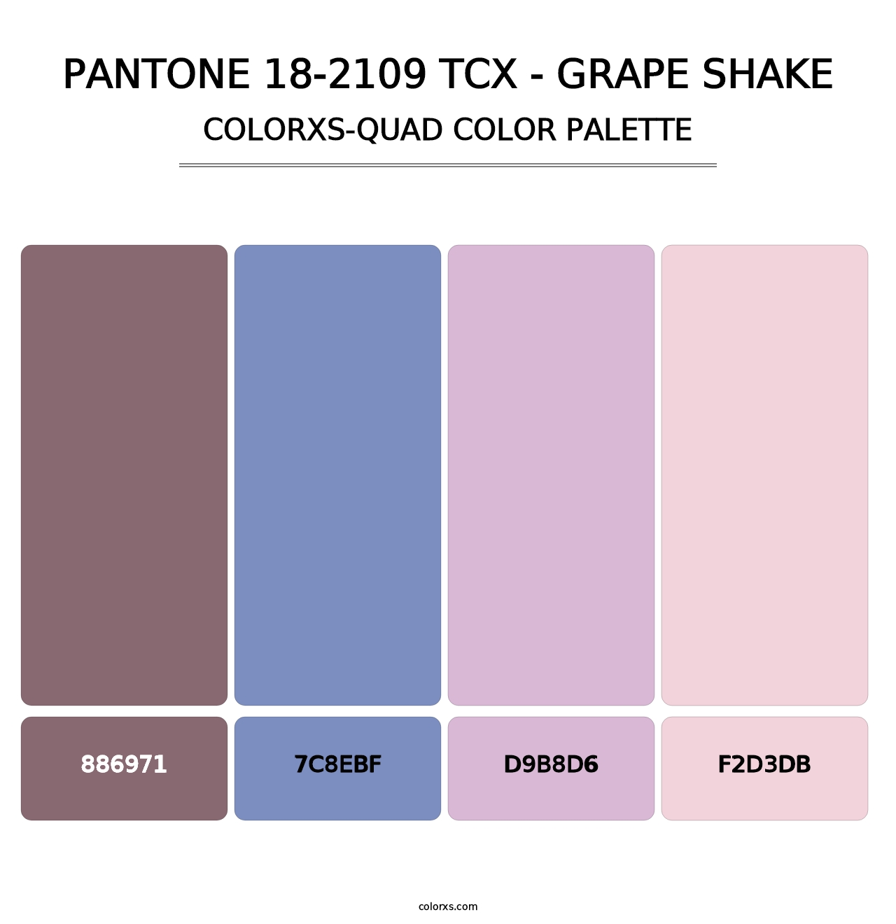 PANTONE 18-2109 TCX - Grape Shake - Colorxs Quad Palette