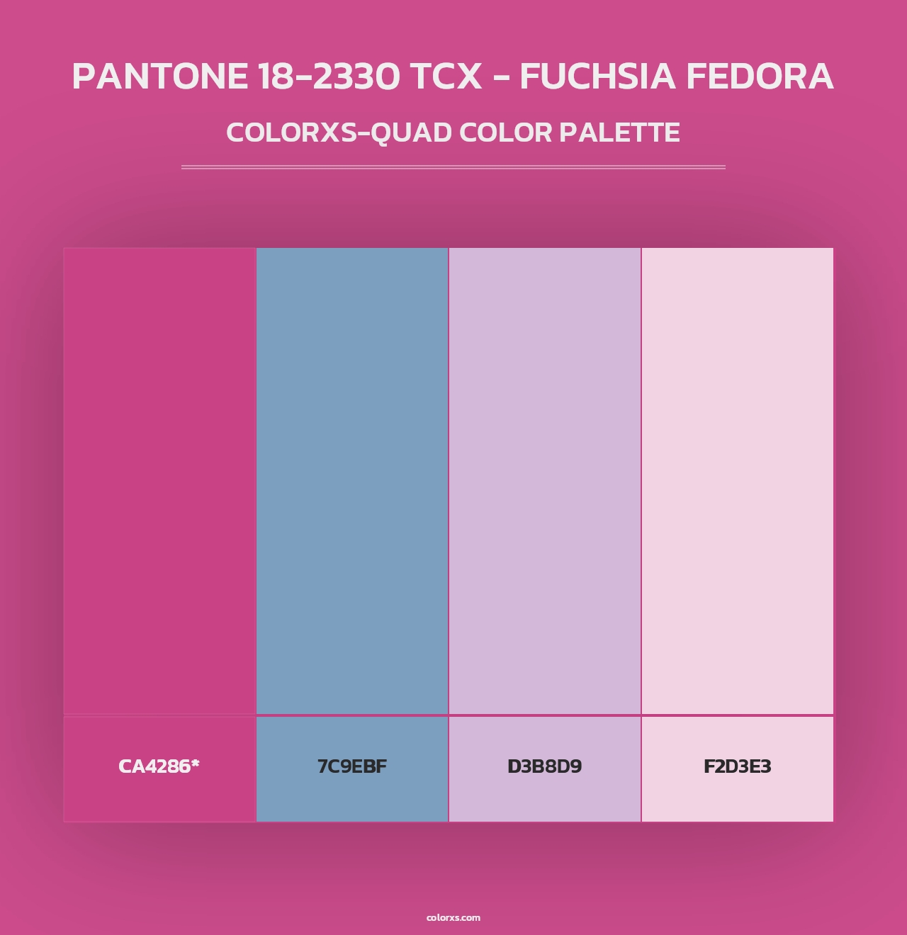 PANTONE 18-2330 TCX - Fuchsia Fedora - Colorxs Quad Palette