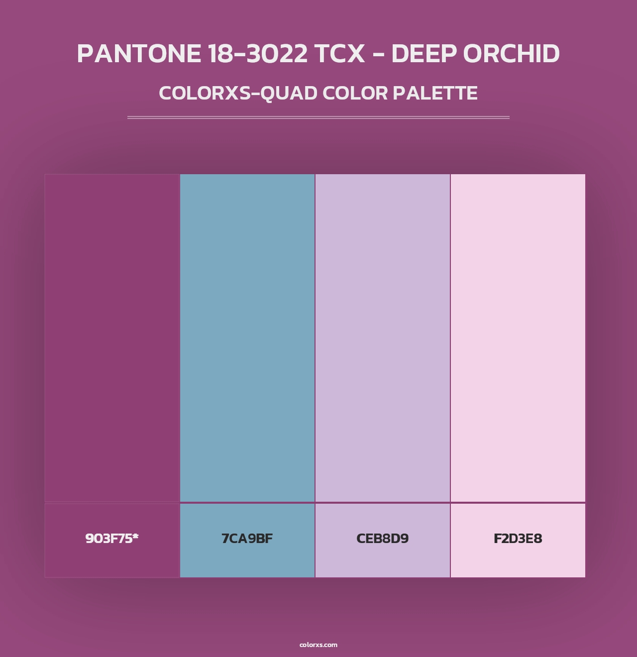 PANTONE 18-3022 TCX - Deep Orchid - Colorxs Quad Palette