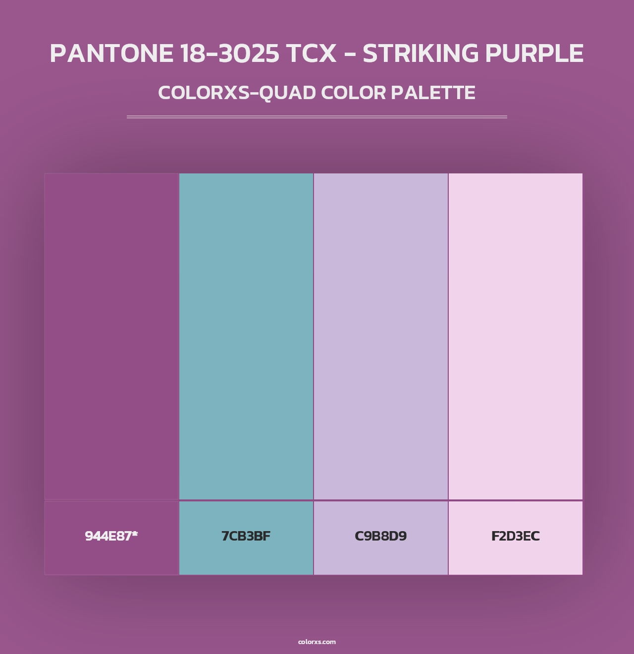 PANTONE 18-3025 TCX - Striking Purple - Colorxs Quad Palette
