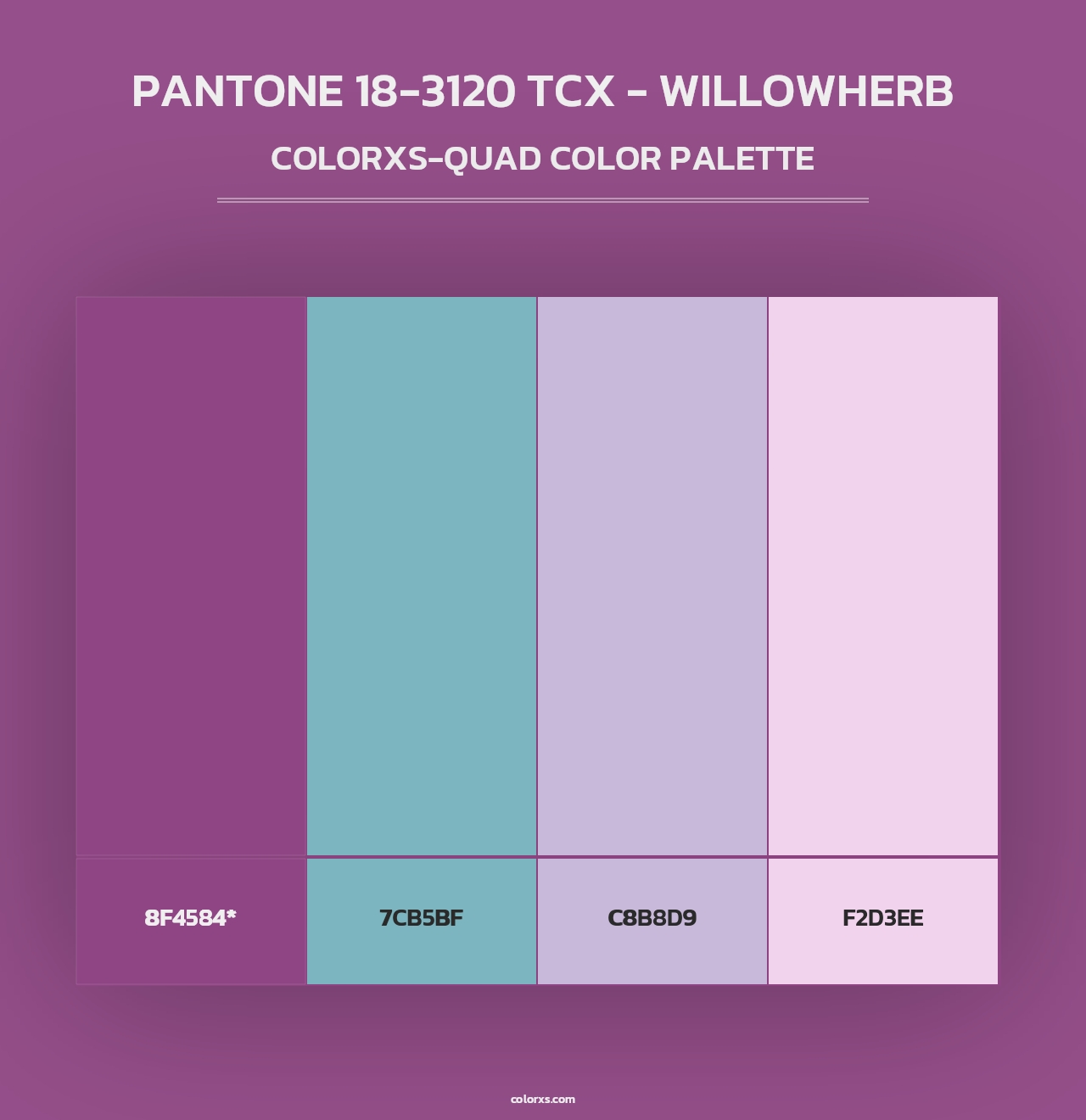 PANTONE 18-3120 TCX - Willowherb - Colorxs Quad Palette