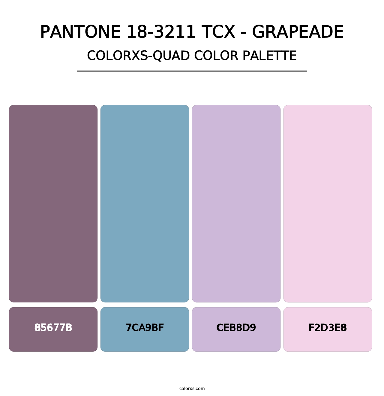 PANTONE 18-3211 TCX - Grapeade - Colorxs Quad Palette