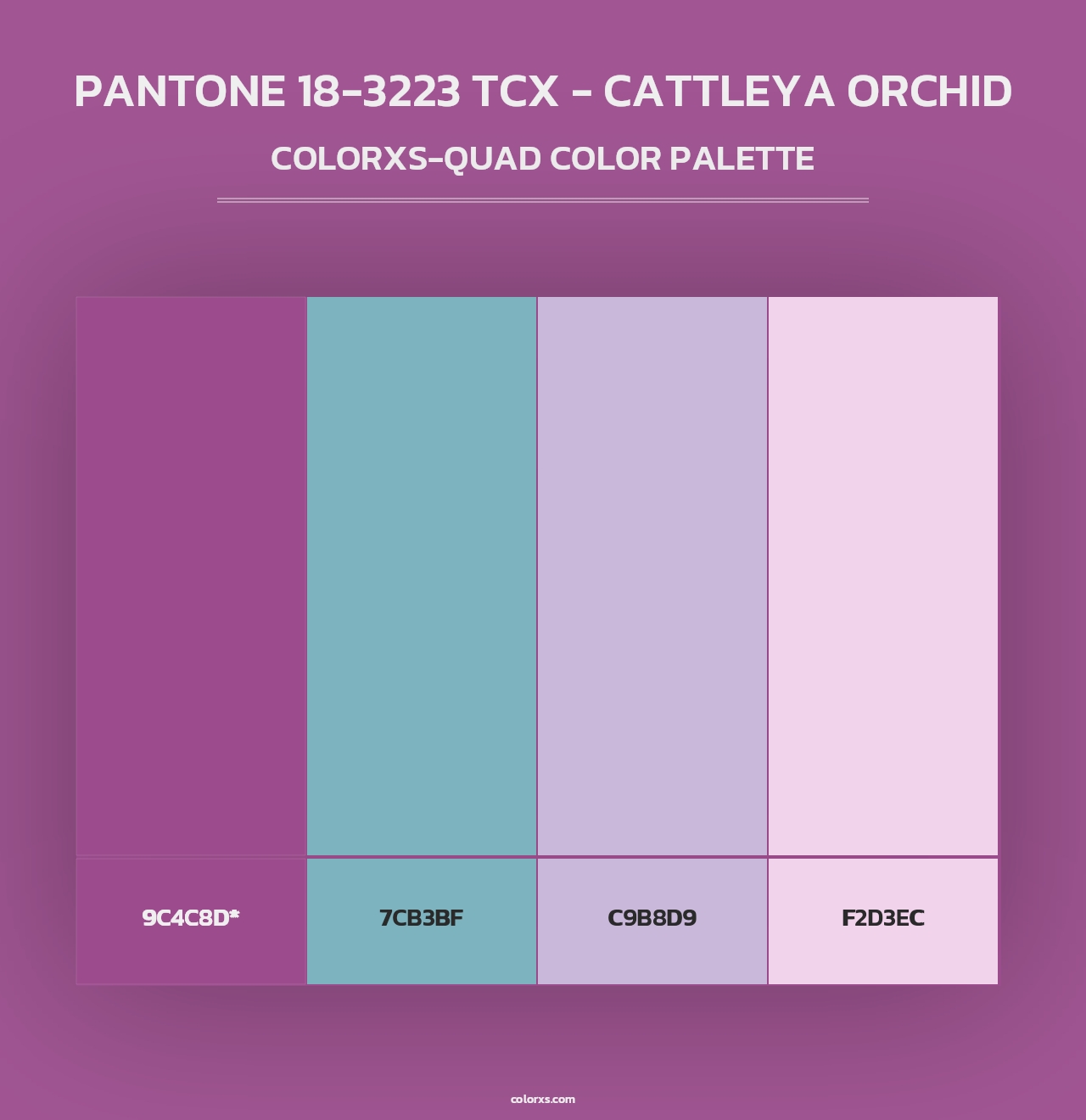 PANTONE 18-3223 TCX - Cattleya Orchid - Colorxs Quad Palette