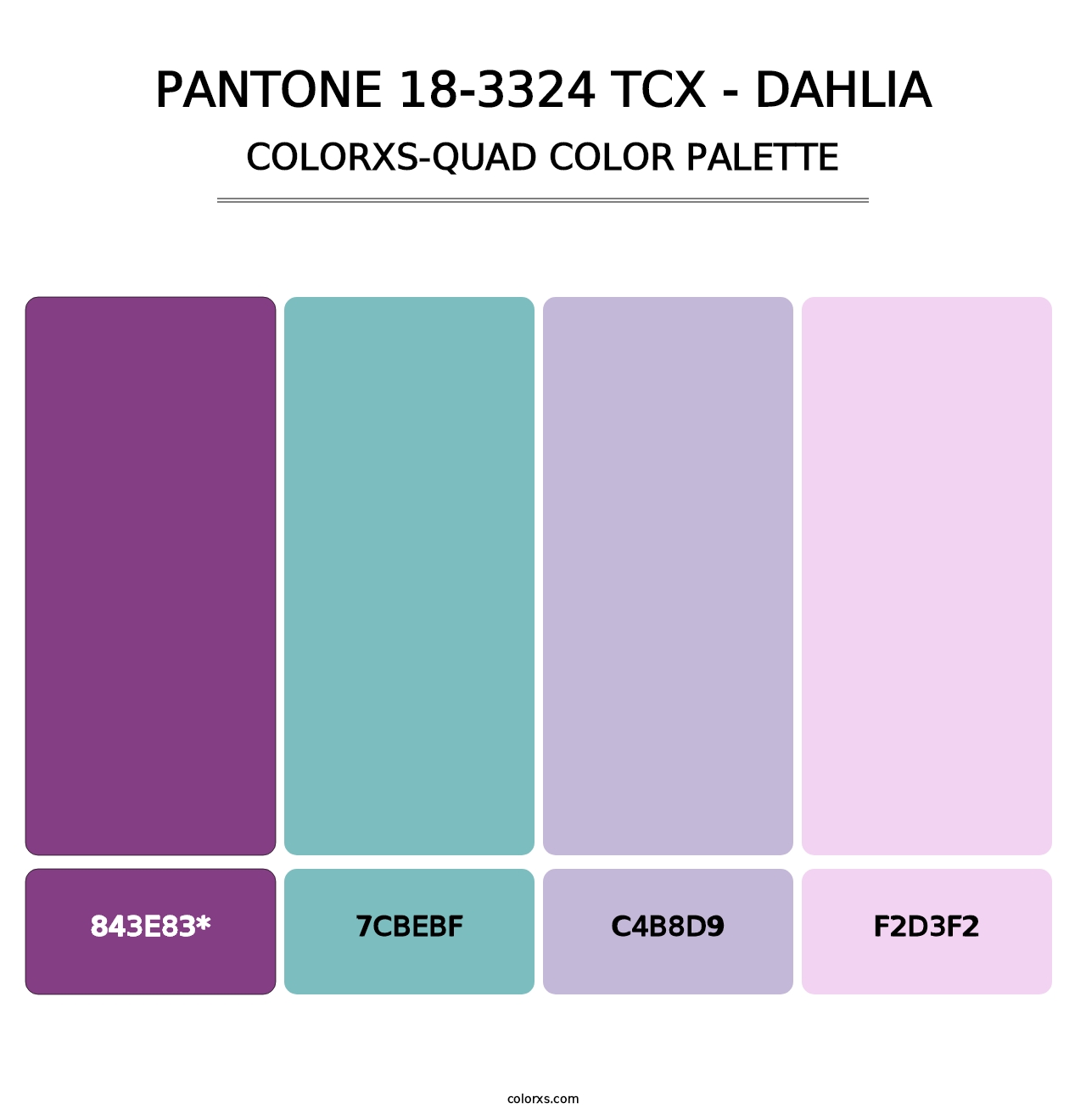 PANTONE 18-3324 TCX - Dahlia - Colorxs Quad Palette